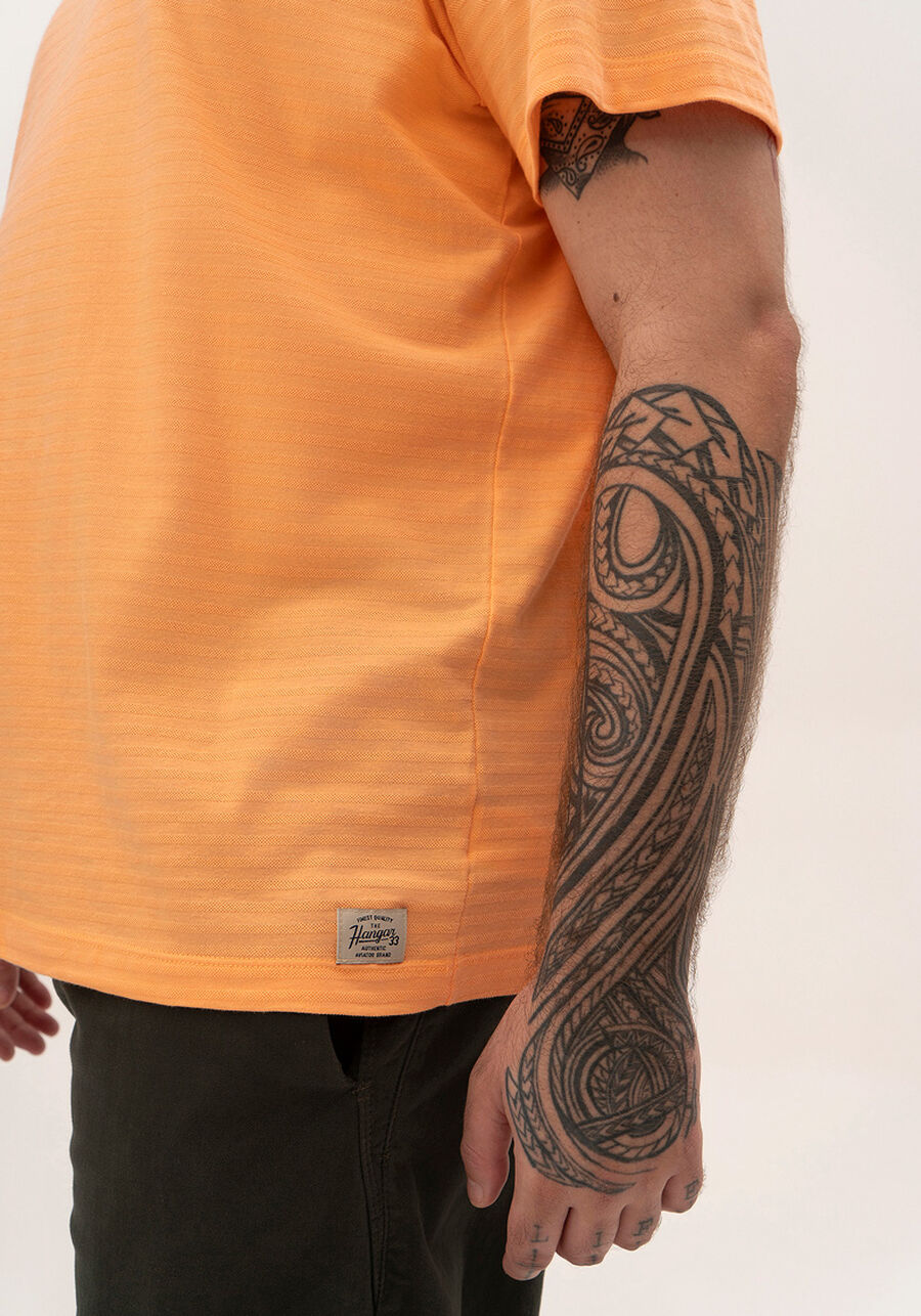 Camiseta masculina malha texturizada big and tall, LARANJA BRIGHT. Camiseta masculina malha texturizada big and tall, LARANJA BRIGHT, large.