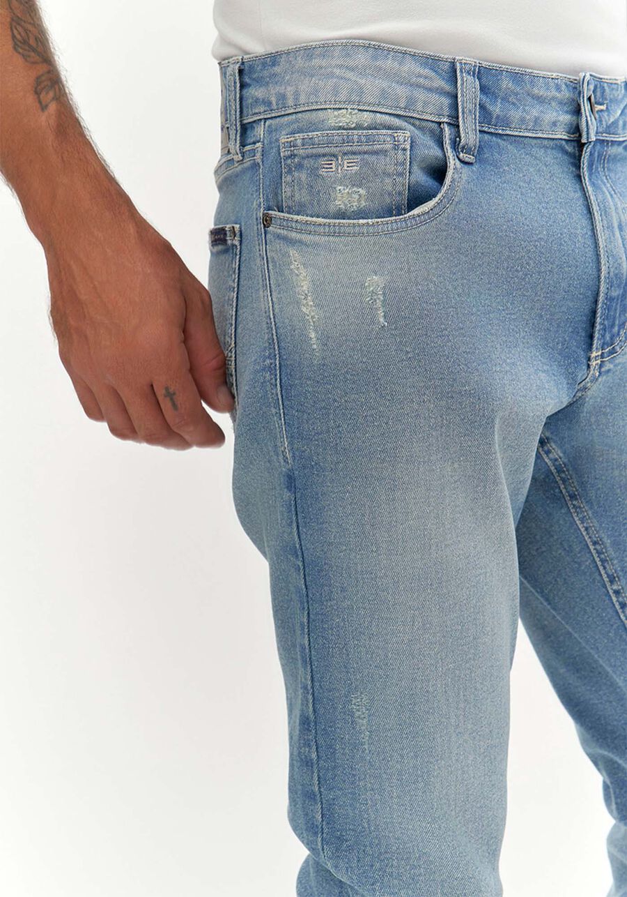 Calça Jeans Masculina Skinny Estonada, JEANS. Calça Jeans Masculina Skinny Estonada, JEANS, large.