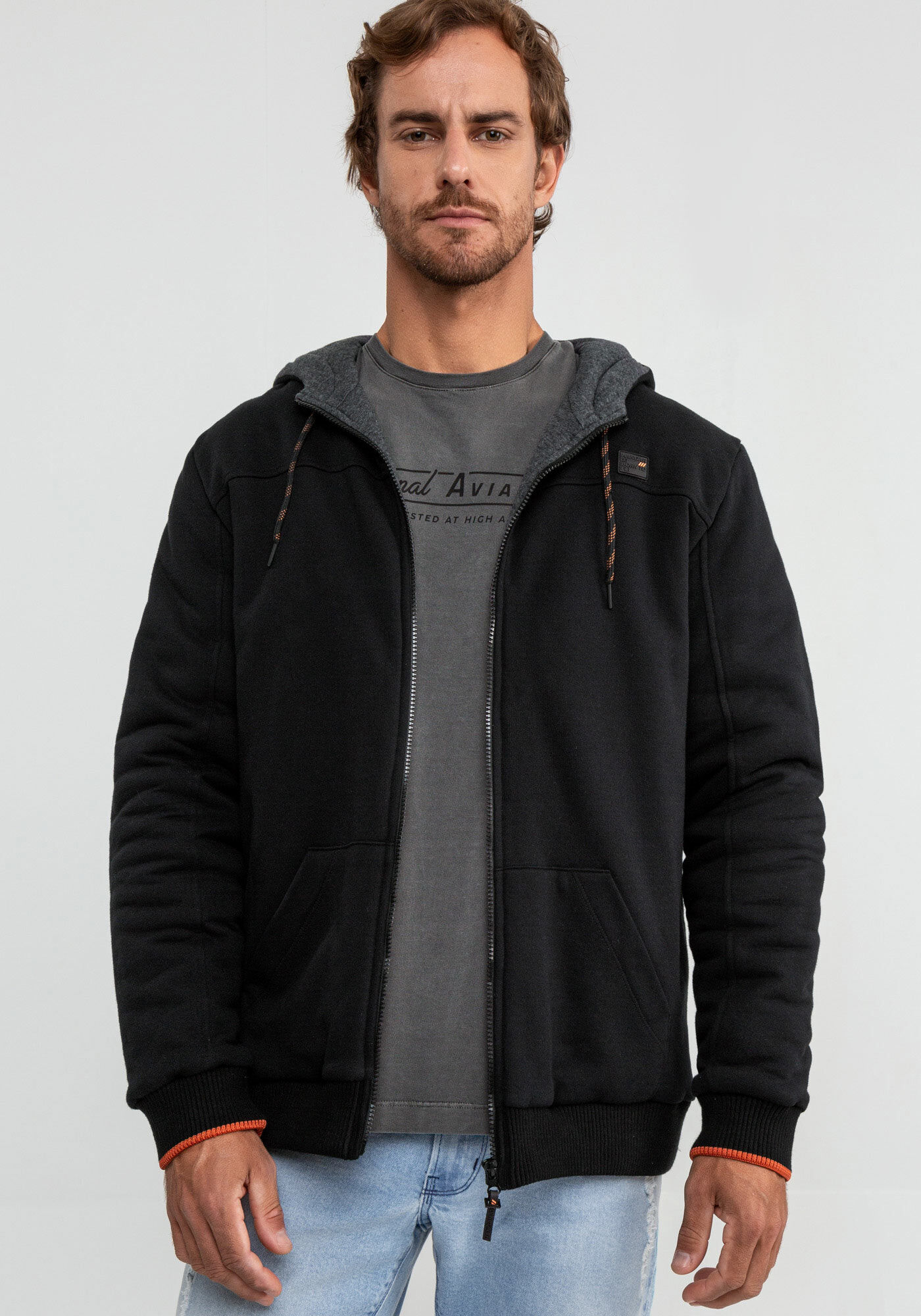 Jaqueta masculina clearance com moletom
