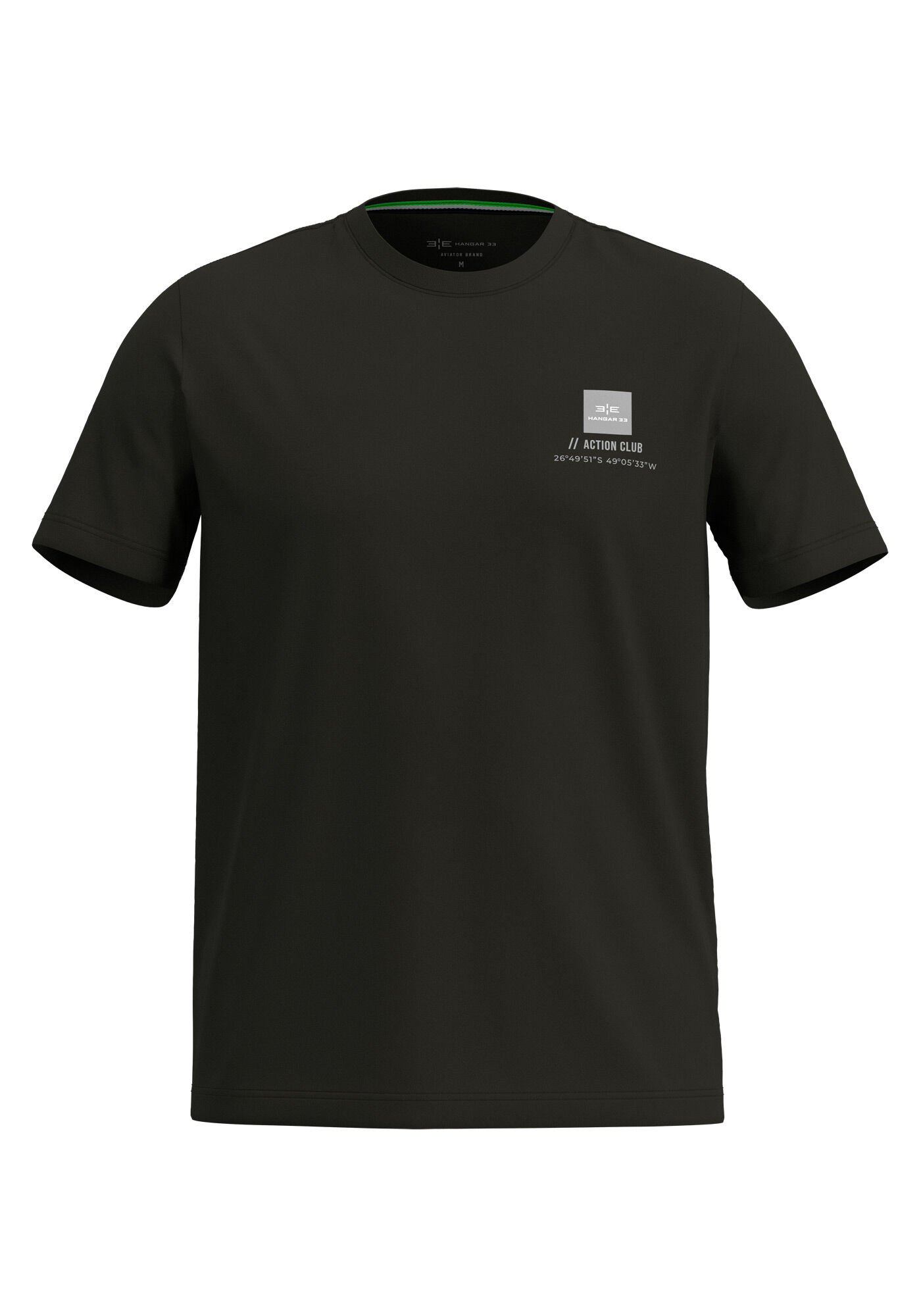 Camiseta Com Estampa Localizada E Manga Curta Em Meia Malha, PRETO, large.