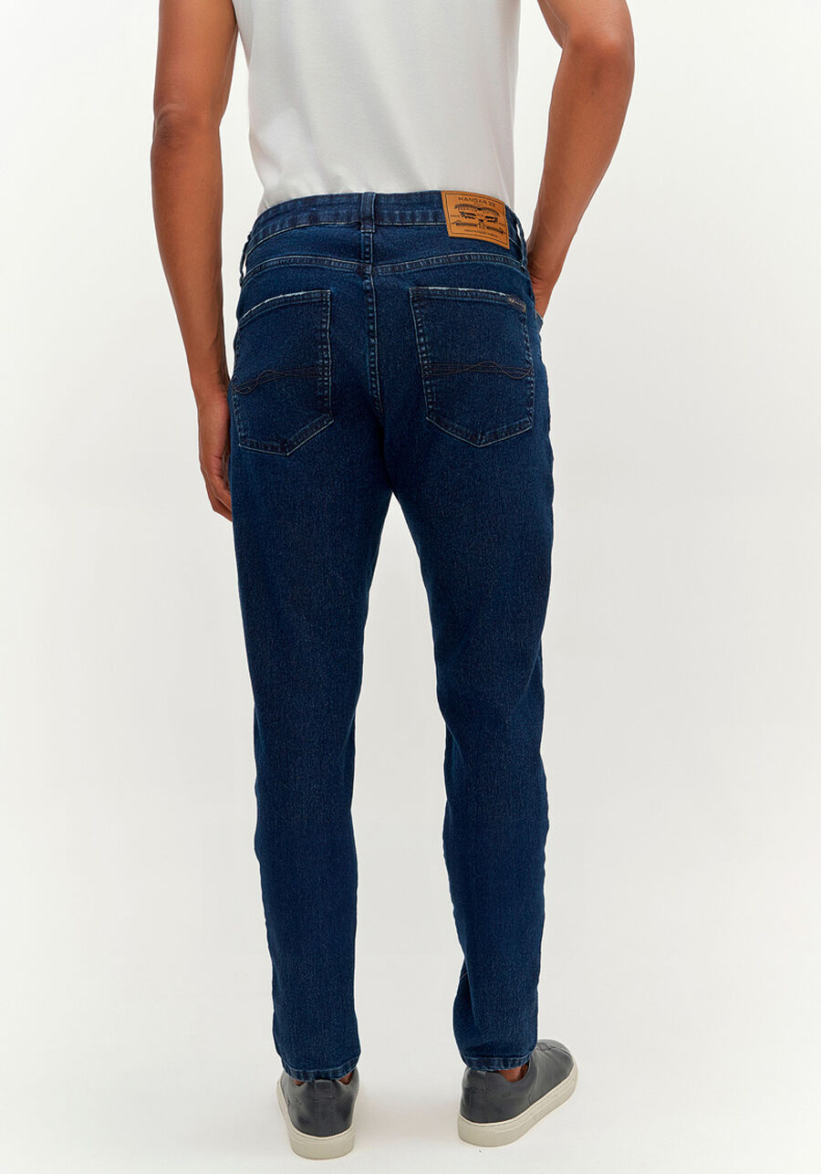 Calça Jeans Masculina Slim Escura, JEANS. Calça Jeans Masculina Slim Escura, JEANS, large.