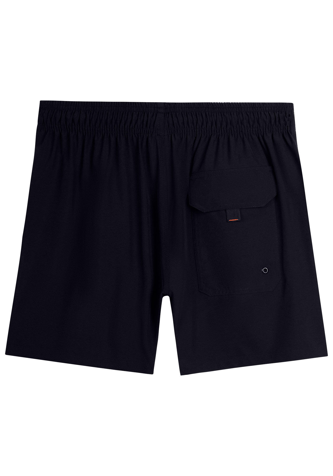 Shorts Com Bolso E Cadar&ccedil;o Regul&aacute;vel Em Tecido Plano, PRETO REATIVO, large.