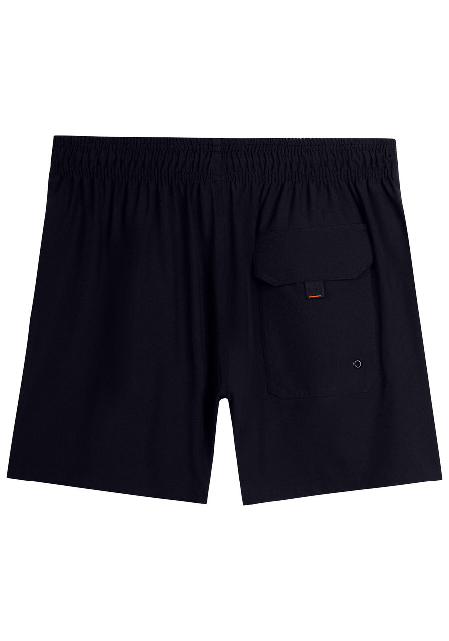 Shorts Com Bolso E Cadarço Regulável Em Tecido Plano, PRETO REATIVO. Shorts Com Bolso E Cadarço Regulável Em Tecido Plano, PRETO REATIVO, large.