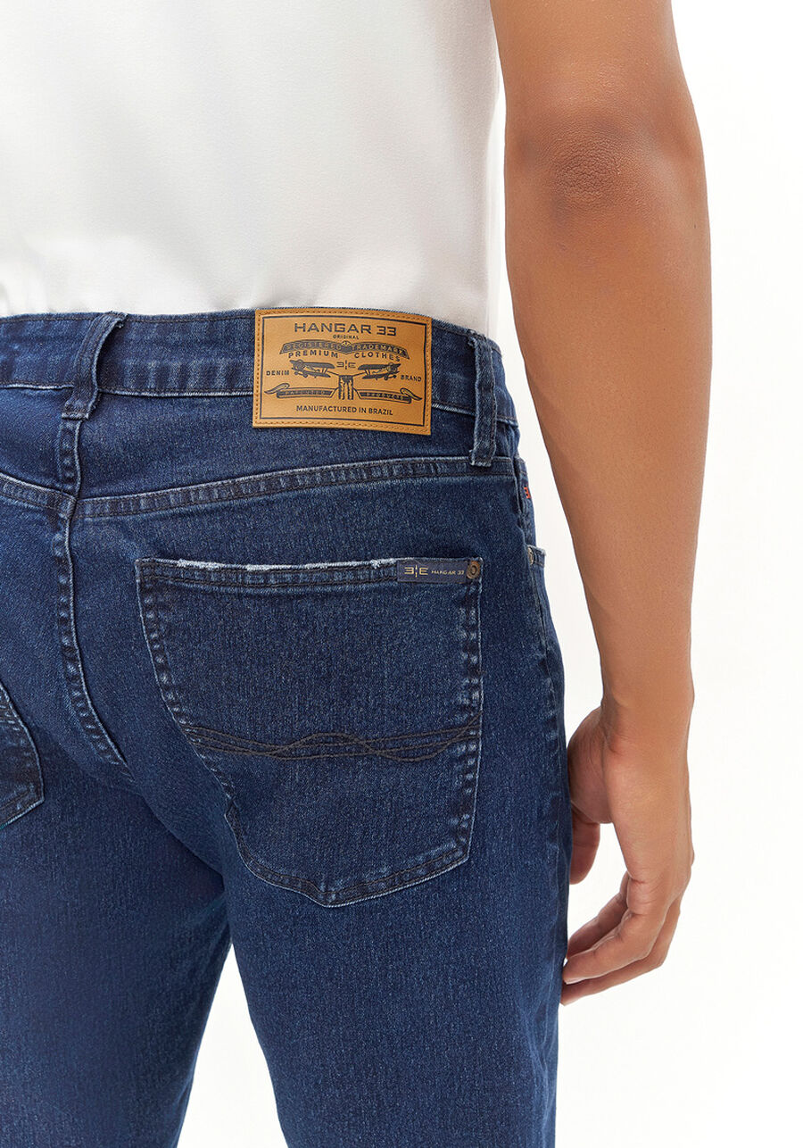 Calça Jeans Masculina Slim Escura, JEANS. Calça Jeans Masculina Slim Escura, JEANS, large.