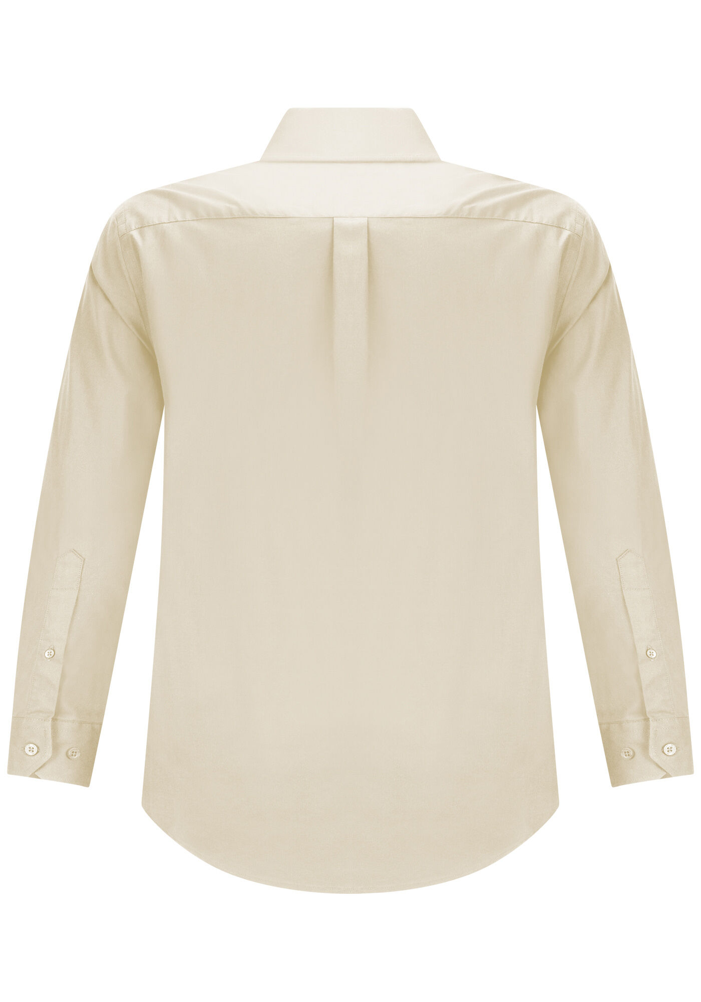 Camisa Comfort De Mangas Longas Masculina Com Elastano, BEGE GINGER, large.