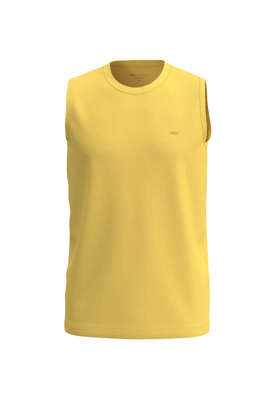 Regata Colors Em Meia Malha De Algodão Responsável, AMARELO CALGARY. Regata Colors Em Meia Malha De Algodão Responsável, AMARELO CALGARY, large.