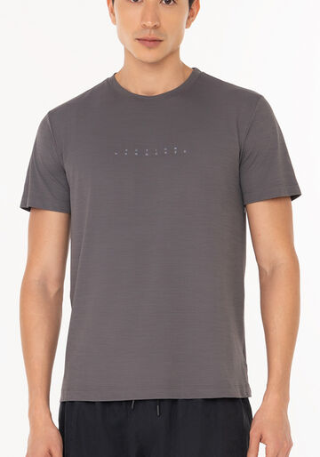 Camiseta De Mangas Curtas Com Estampas Em Malha Leve, CINZA NOTI. Camiseta De Mangas Curtas Com Estampas Em Malha Leve, CINZA NOTI, large.