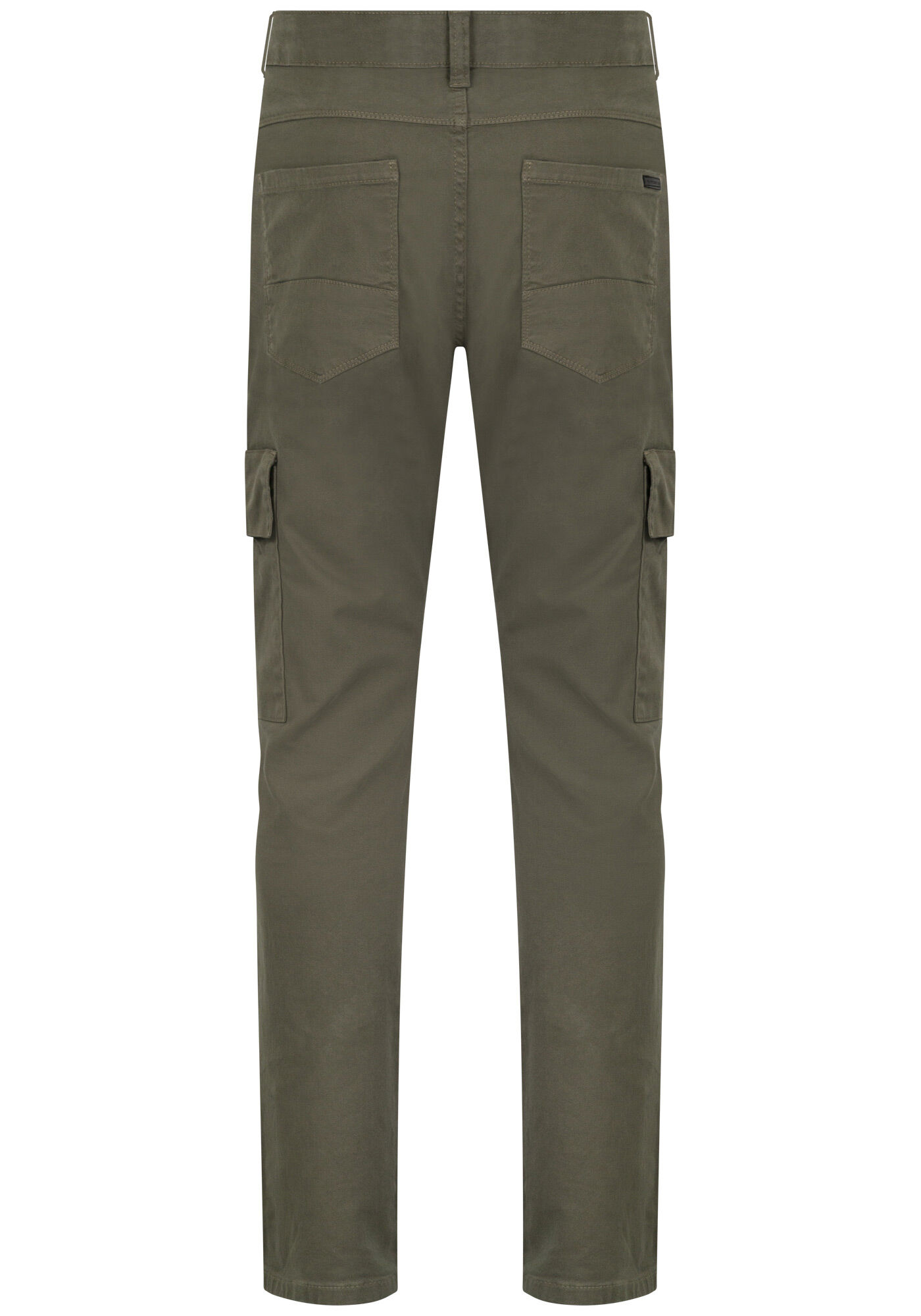 Cal&ccedil;a Jogging Com Bolso Cargo Em Sarja Denim Malha, VERDE FURIA, large.