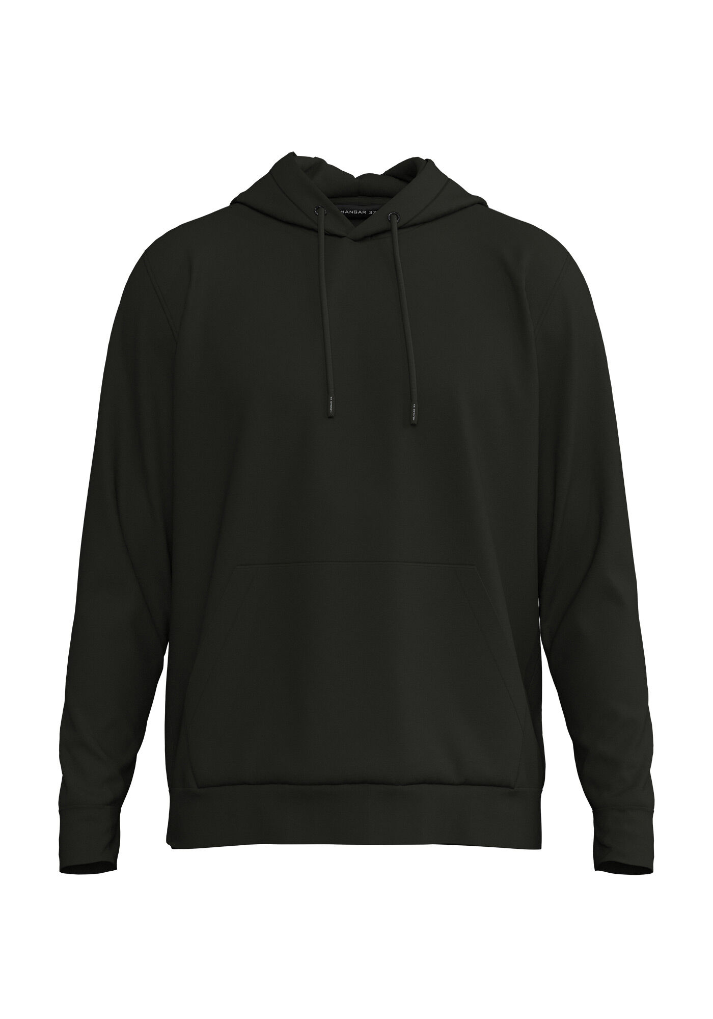 Blus&atilde;o Em Malha Premium Com Bolsos E Capuz Regul&aacute;vel, PRETO REATIVO, large.