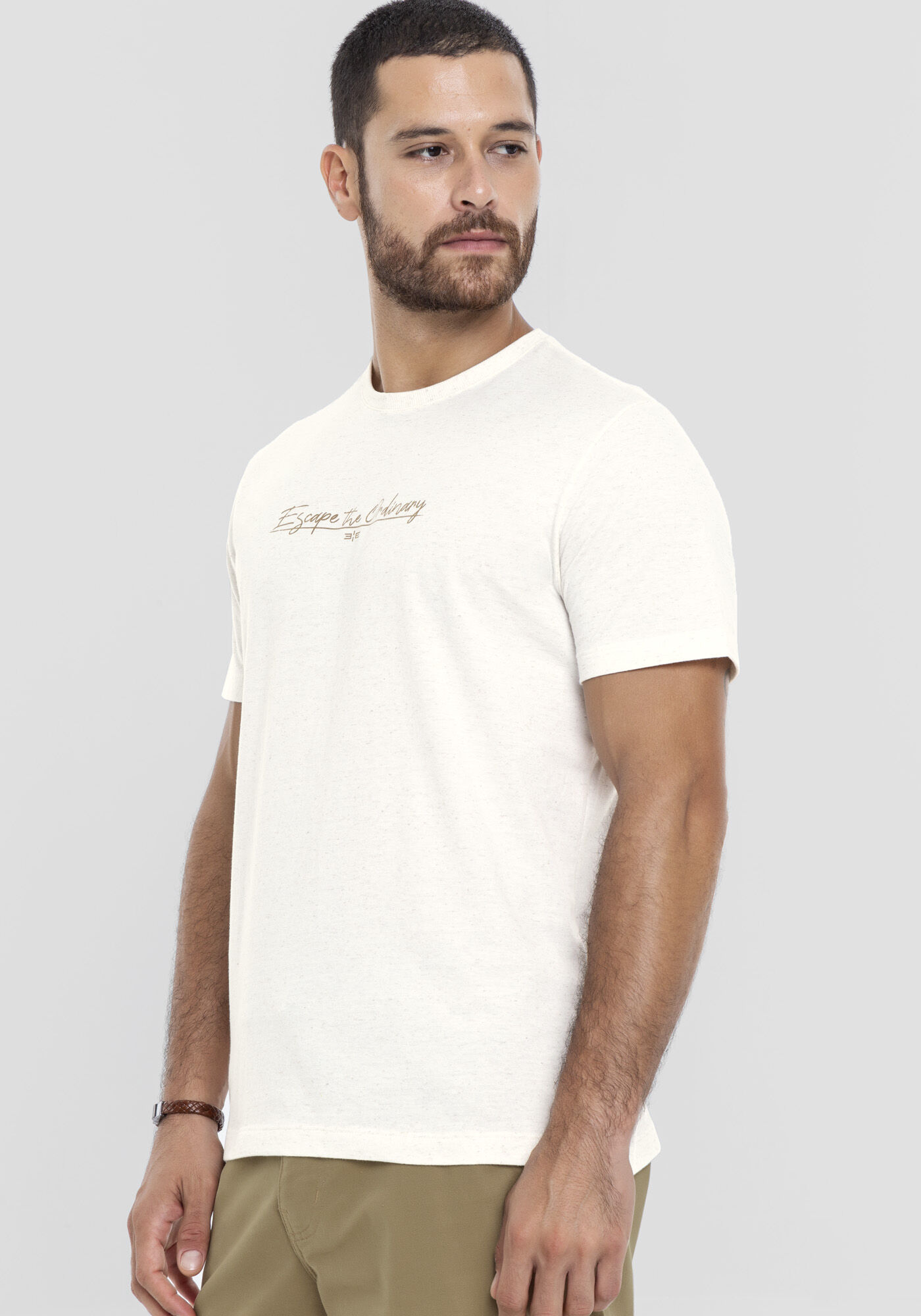 Camiseta Masculina em Malha Linho Tal Pai Tal Filho, BRANCO OFF WHITE, large.