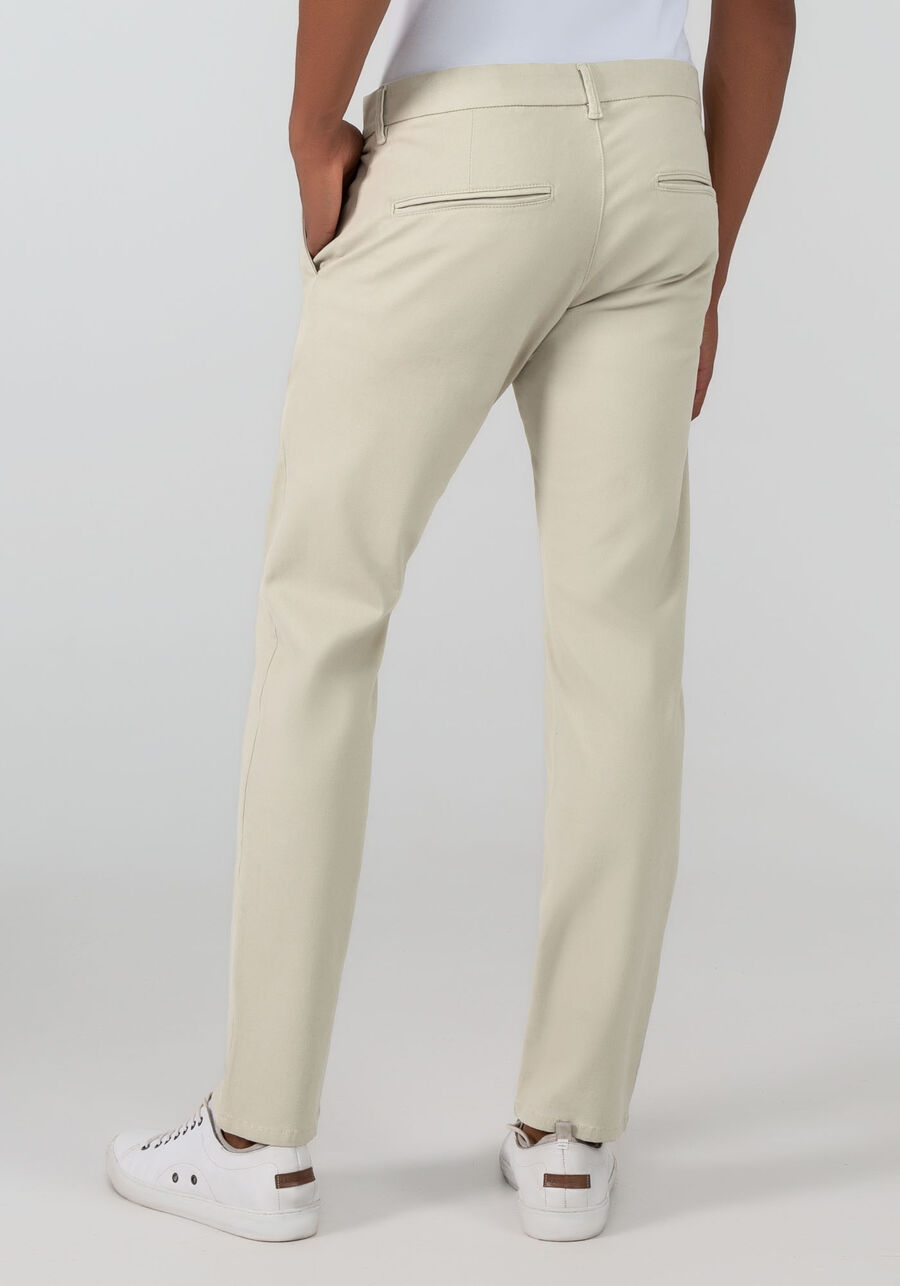 Calça Sarja Chino Slim Shirt Lock, BEGE GELO. Calça Sarja Chino Slim Shirt Lock, BEGE GELO, large.