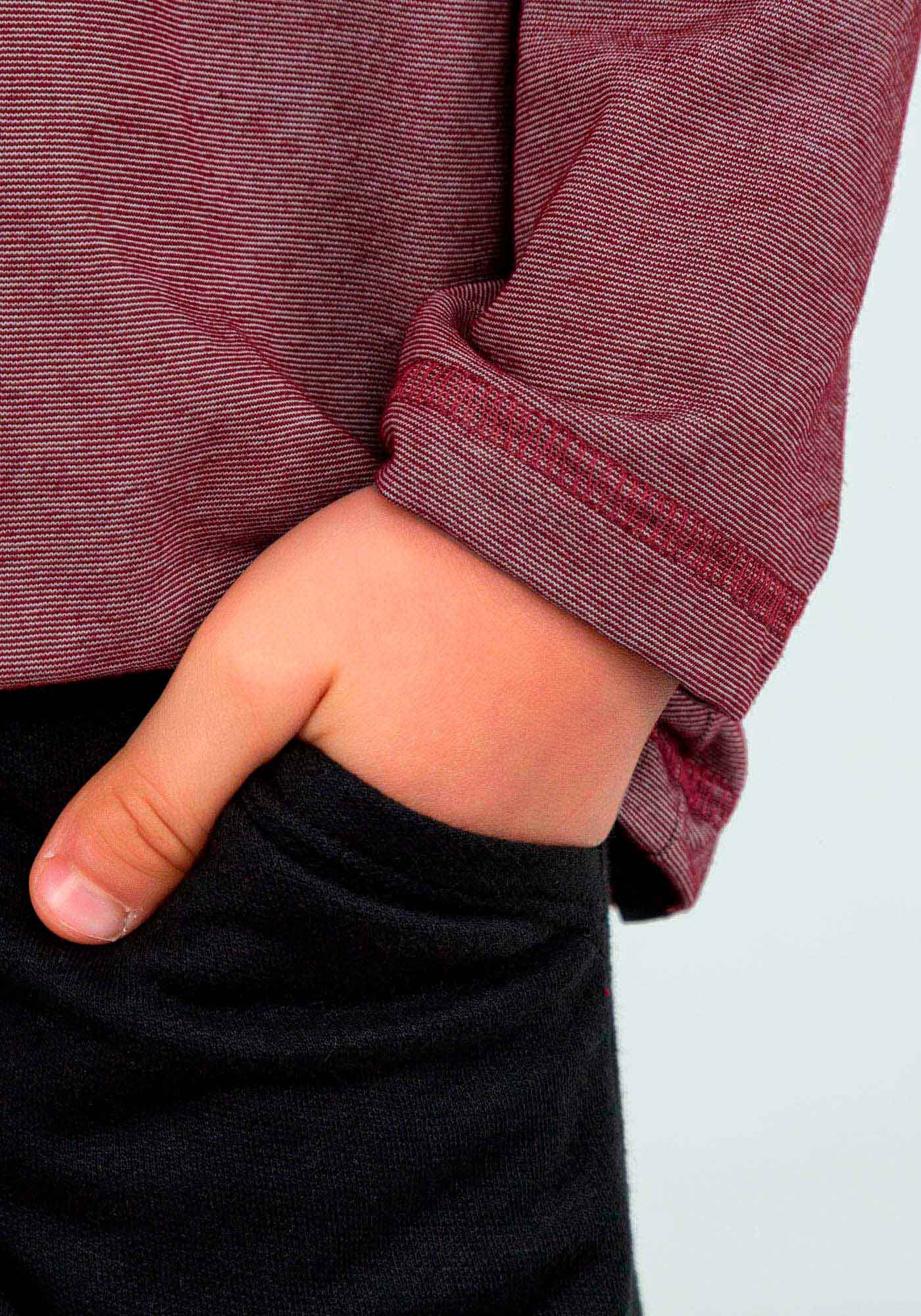 Camiseta Manga Longa com Capuz Tal Pai Tal Filho Infantil, BORDO WITCH, large.