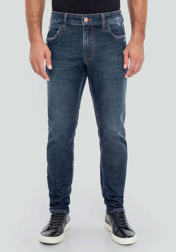 Calça Jeans Masculina Escura Slim Clima Control, JEANS, large.