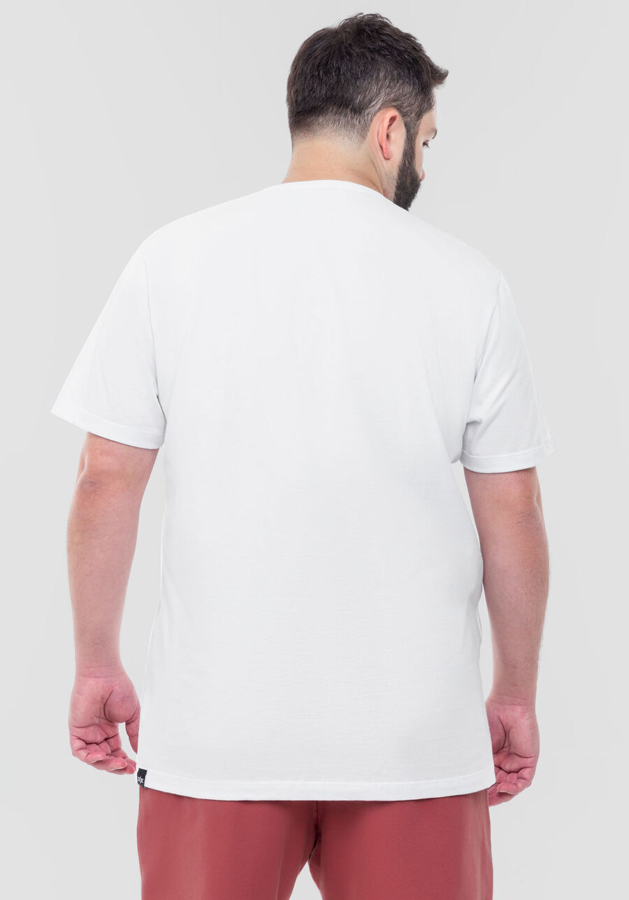 Camiseta Masculina Big & Tall com Estampa, BRANCO, large.