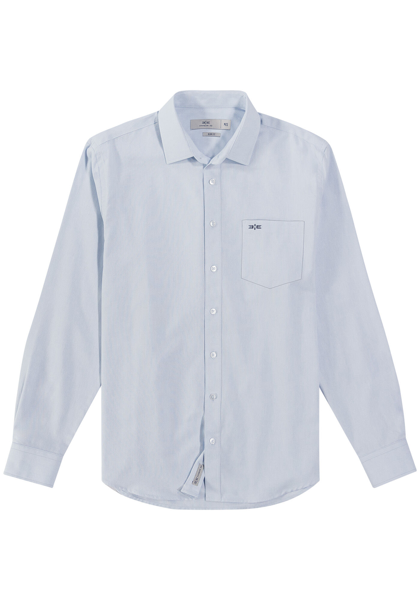 Camisa Masculina Comfort com Bolsos, AZUL CLARO, large.