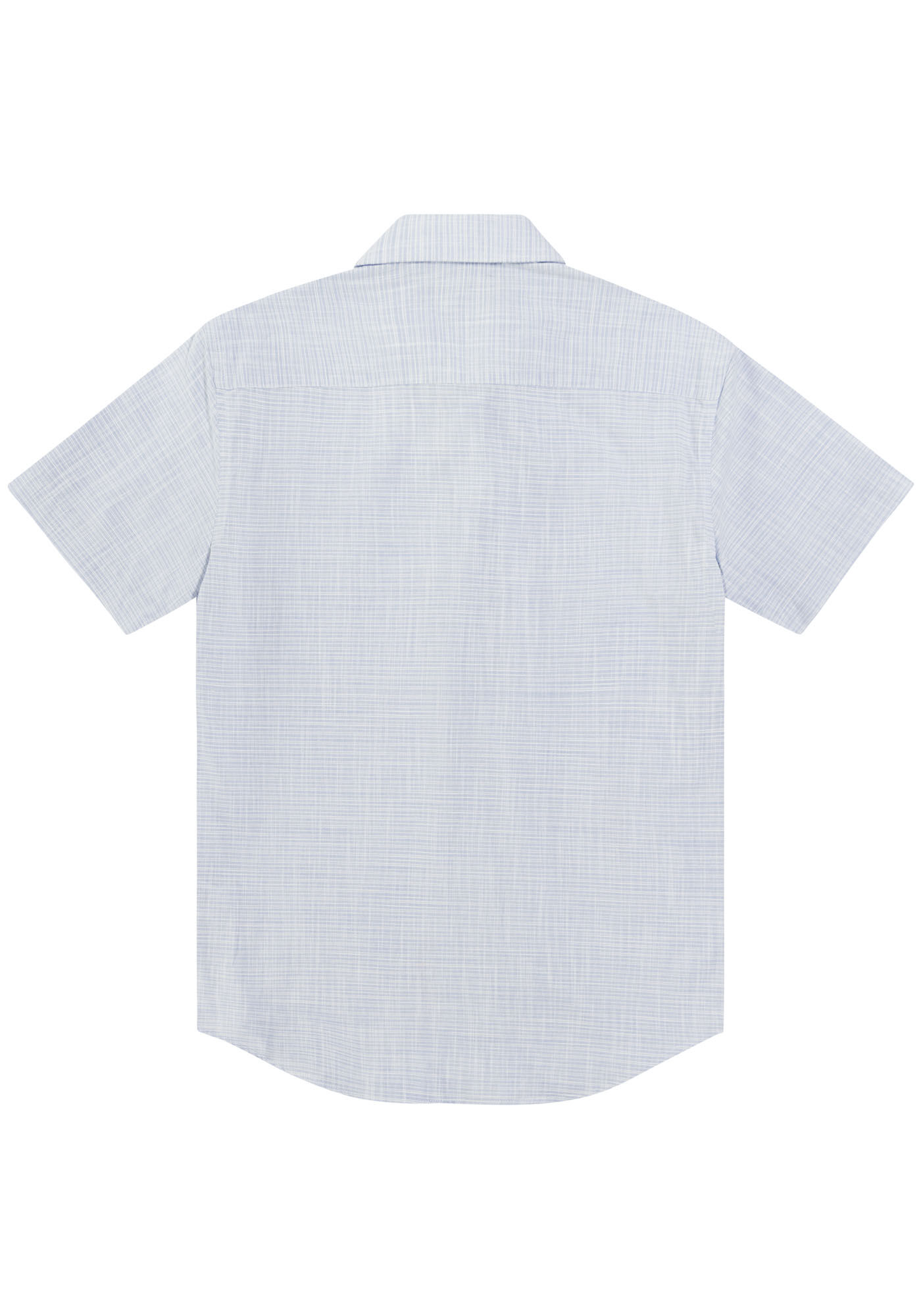 Camisa Manga Curta Masculina Slim Fit, AZUL, large.