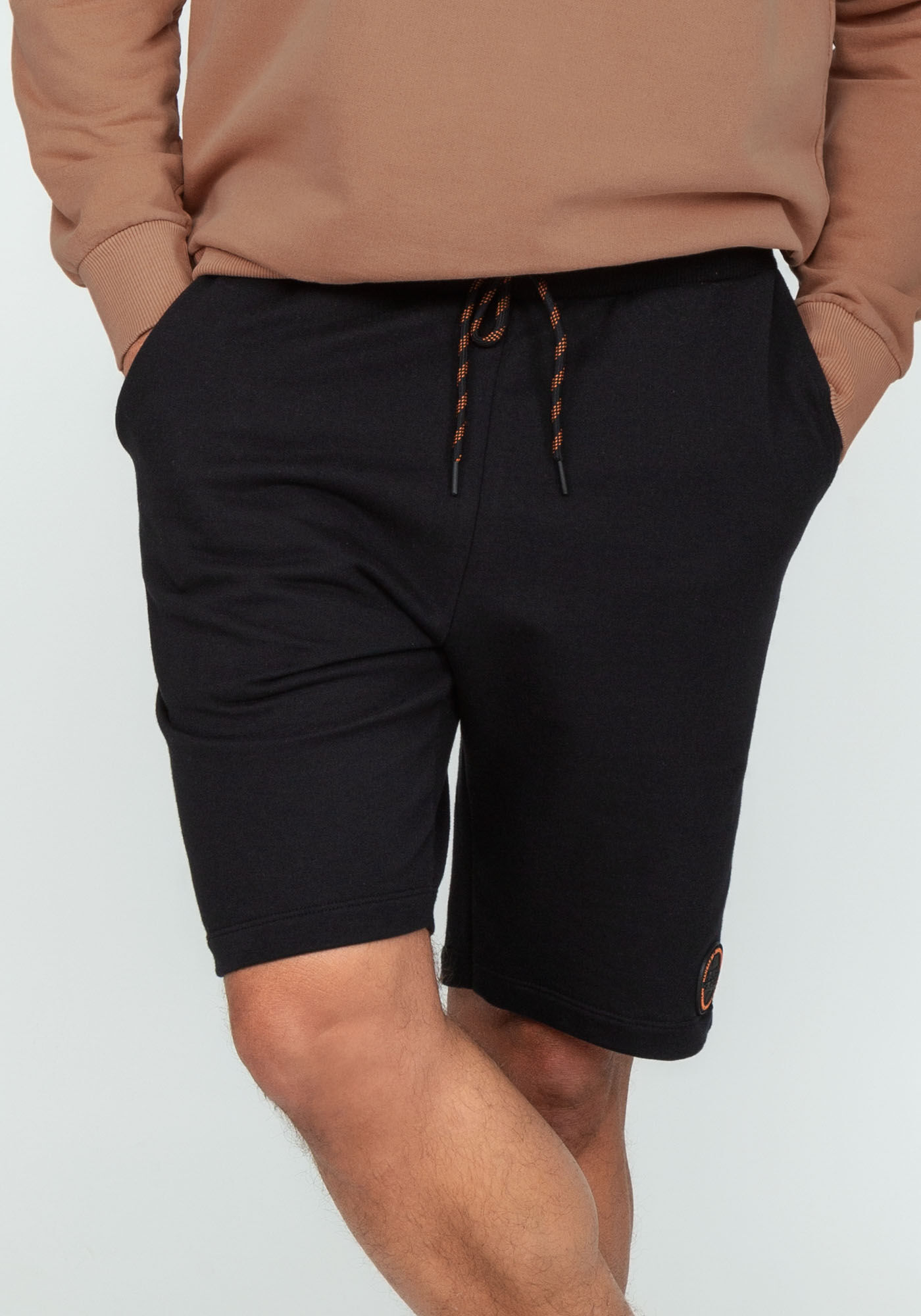 Bermuda em Moletom com Bolsos, PRETO REATIVO, large.