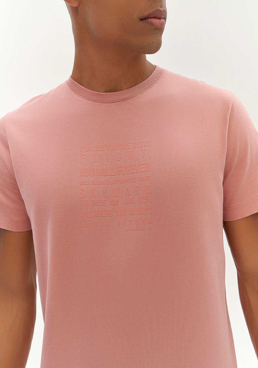 Camiseta Masculina com Estampa Lettering, ROSA. Camiseta Masculina com Estampa Lettering, ROSA, large.