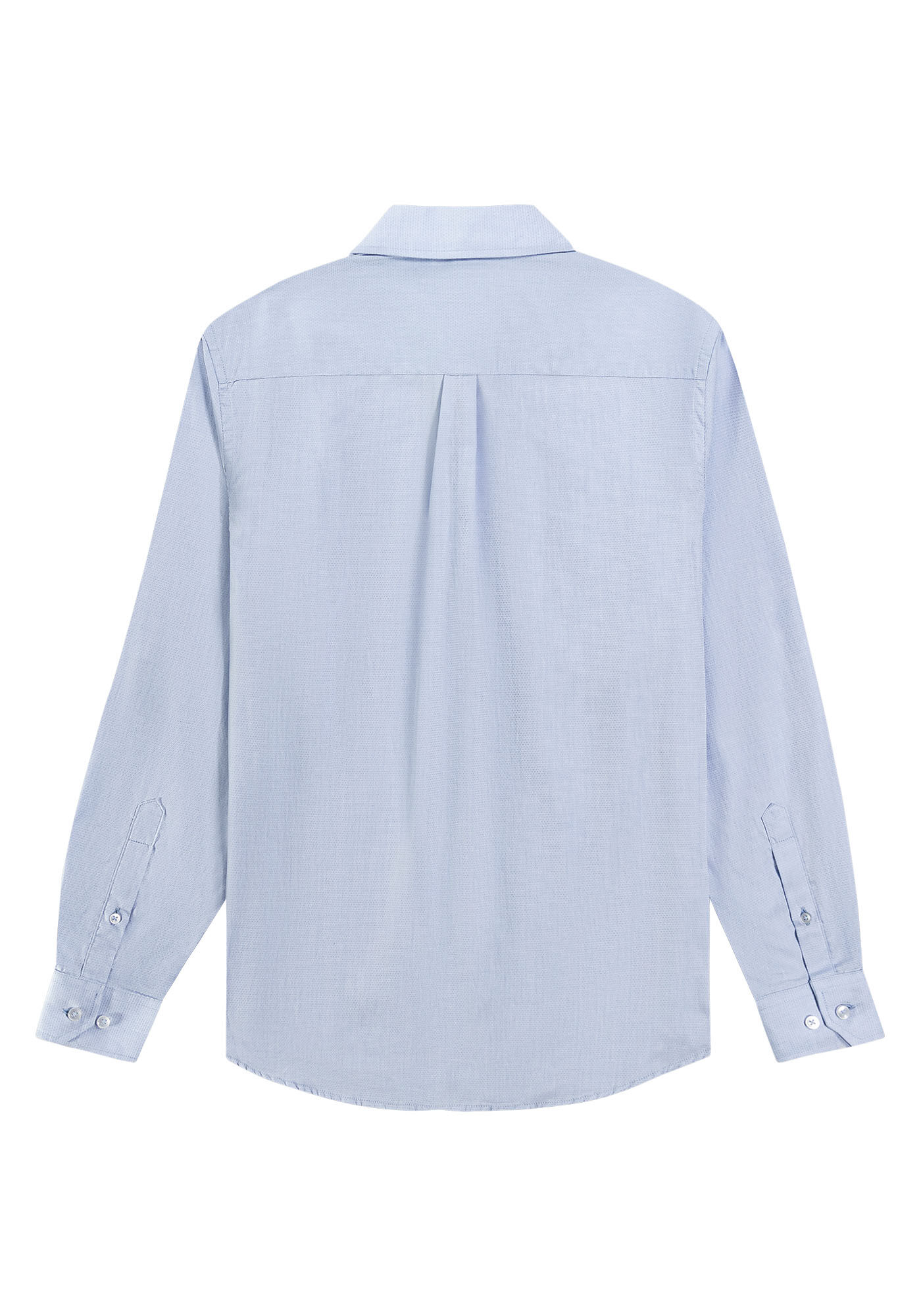 Camisa Masculina Comfort em Tecido Plano, AZUL CLARO, large.