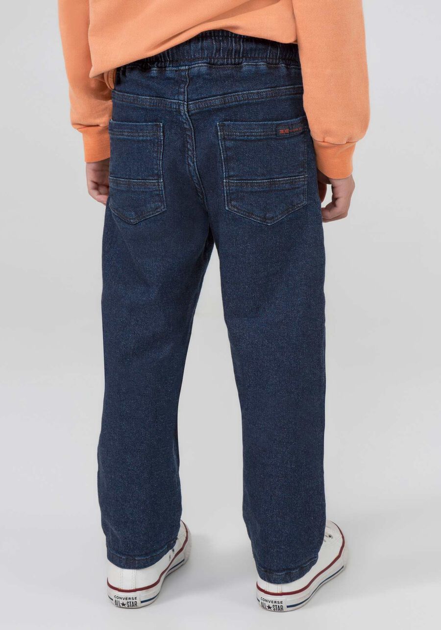 Calça Jeans Infantil Menino com Cadarço, JEANS, large.
