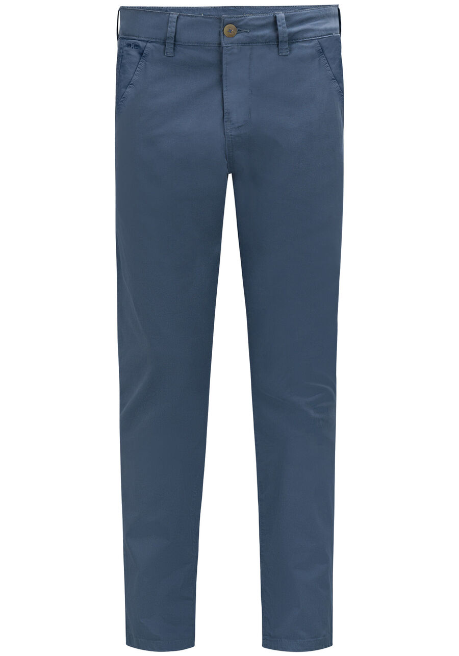 Calça Slim Turbofan Em Sarja Com Elastano, AZUL SEED. Calça Slim Turbofan Em Sarja Com Elastano, AZUL SEED, large.