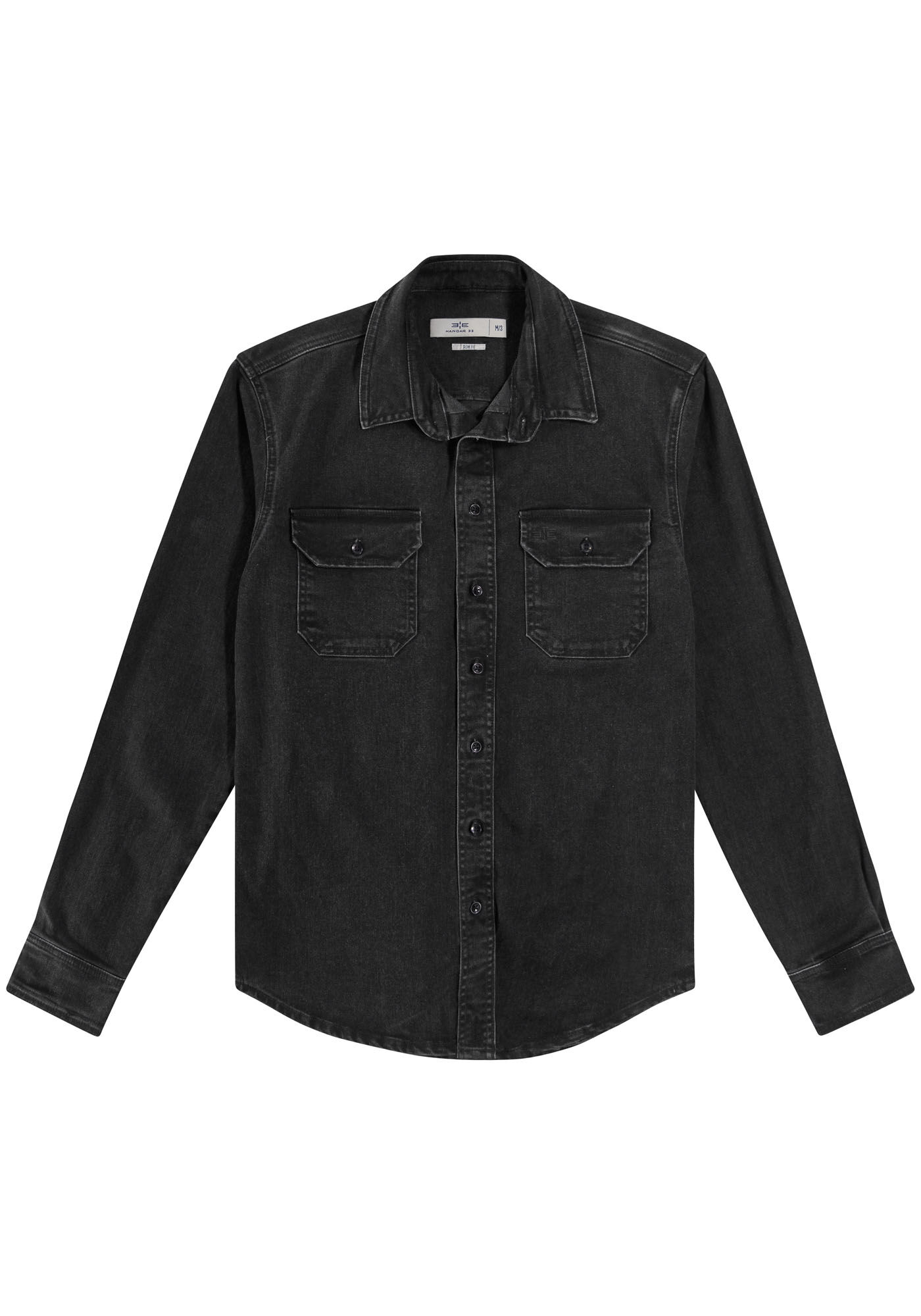 Camisa masculina jeans preta 2025