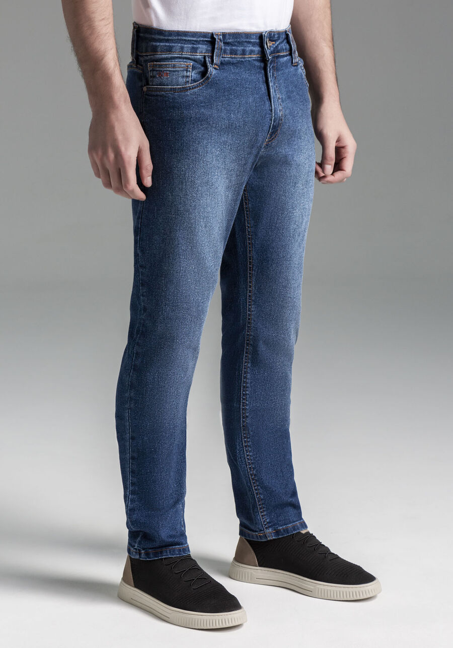 Calça Jeans Masculina Slim com Elastano, JEANS, large.
