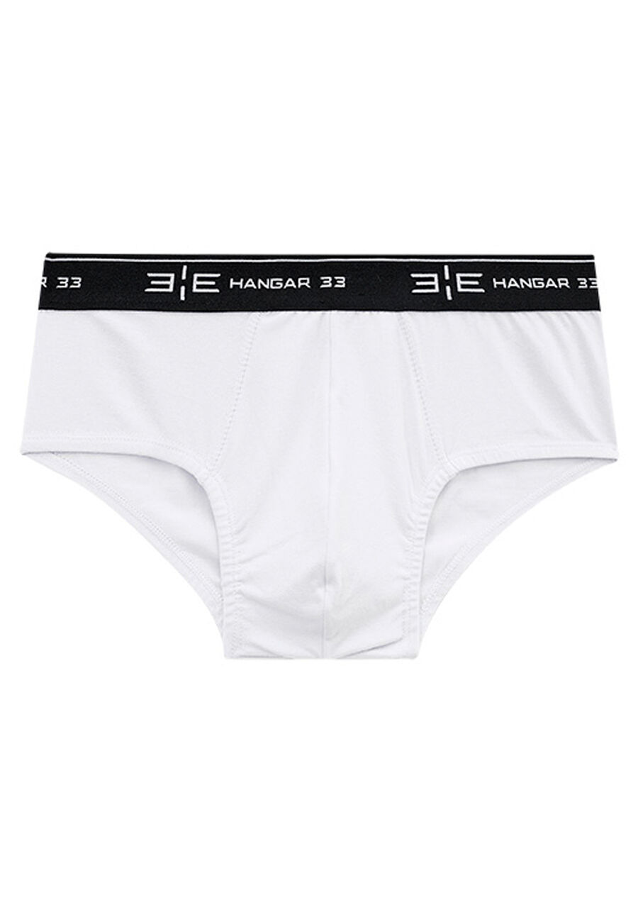 Cueca Slip Em Malha De Algodão Com Elastano, BRANCO. Cueca Slip Em Malha De Algodão Com Elastano, BRANCO, large.