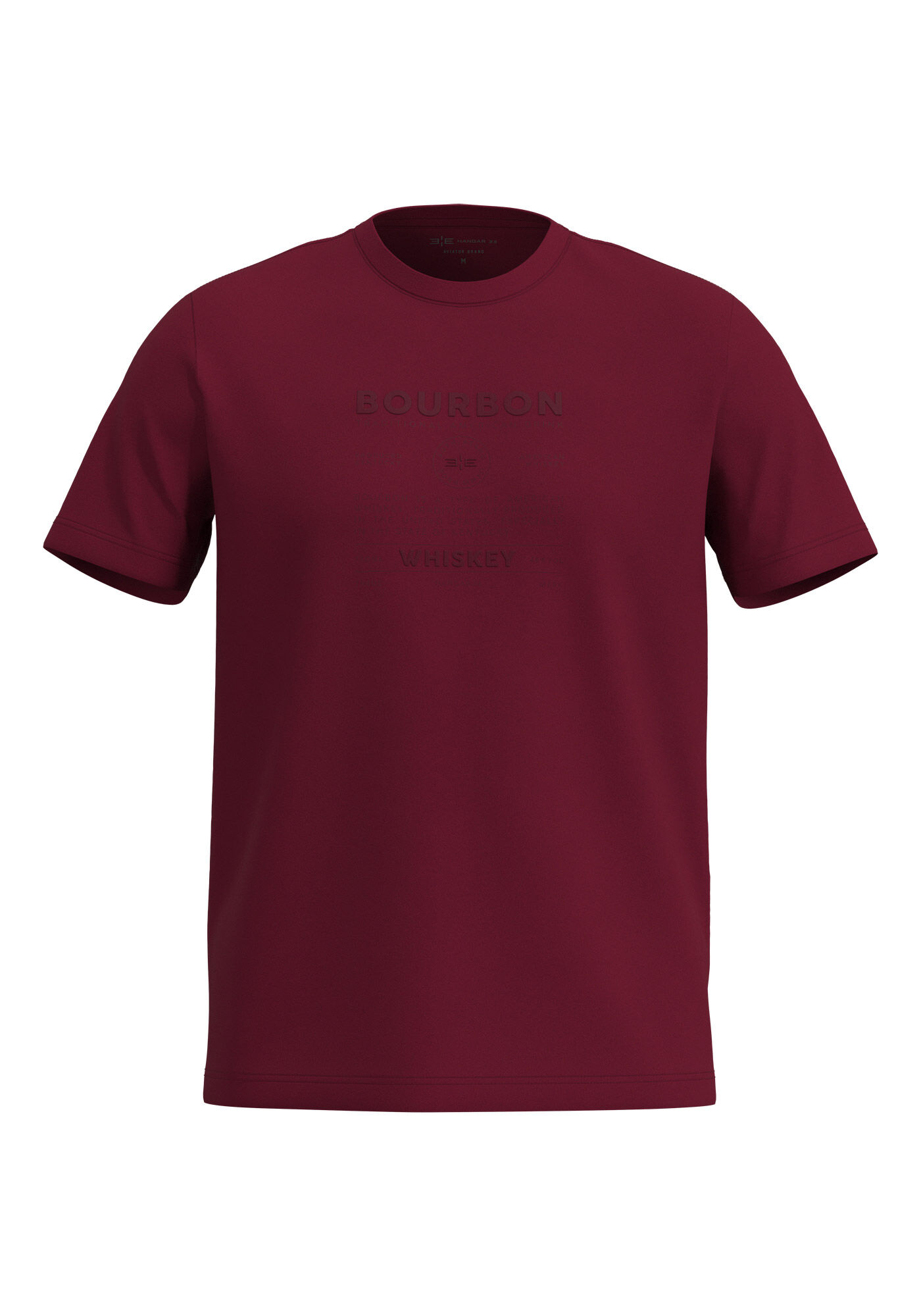 Camiseta De Mangas Curtas Em Algod&atilde;o Respons&aacute;vel Com Estampa, BORDO BURN RED, large.