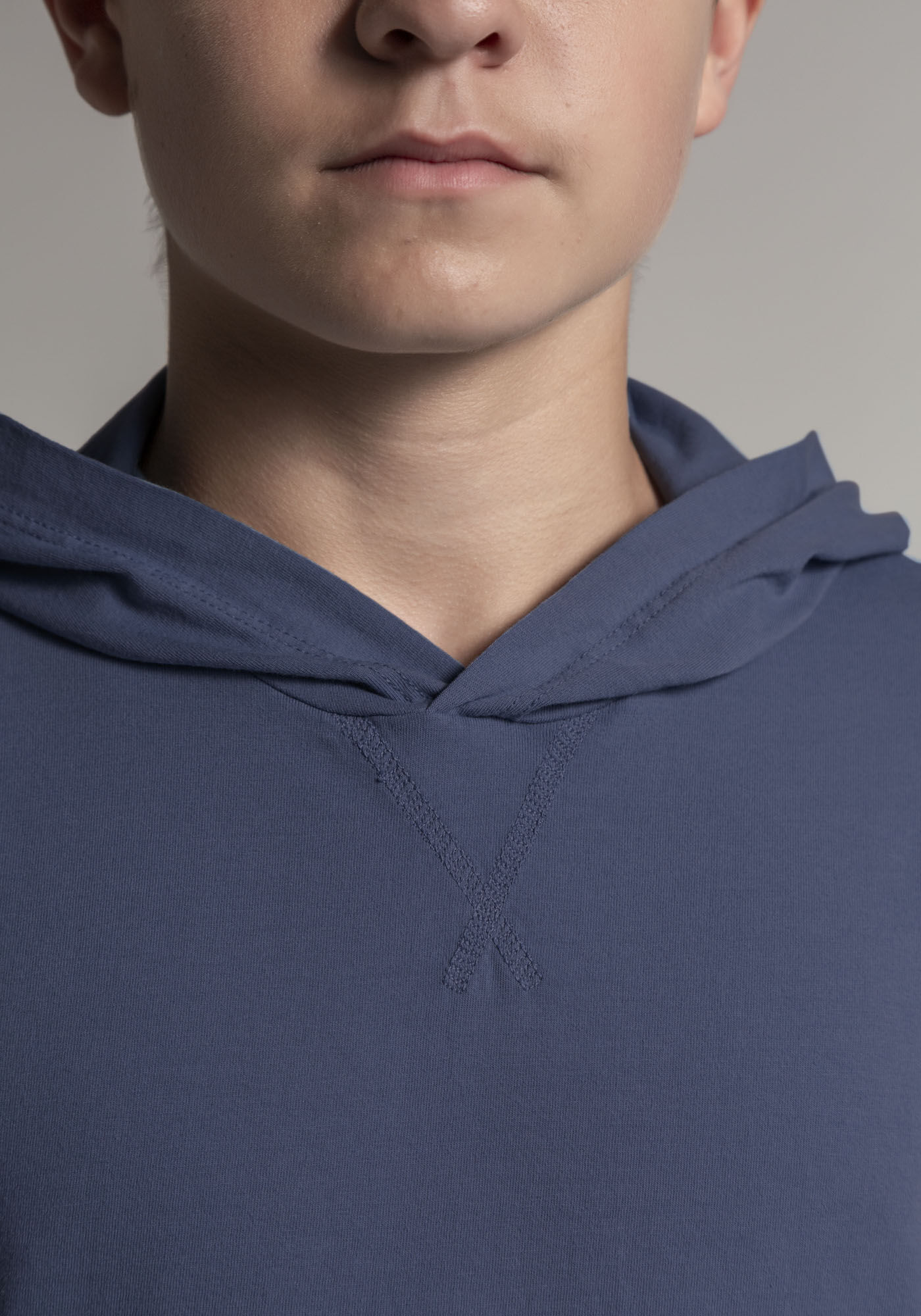 Camiseta Manga Longa Juvenil com Capuz, AZUL SEED, large.