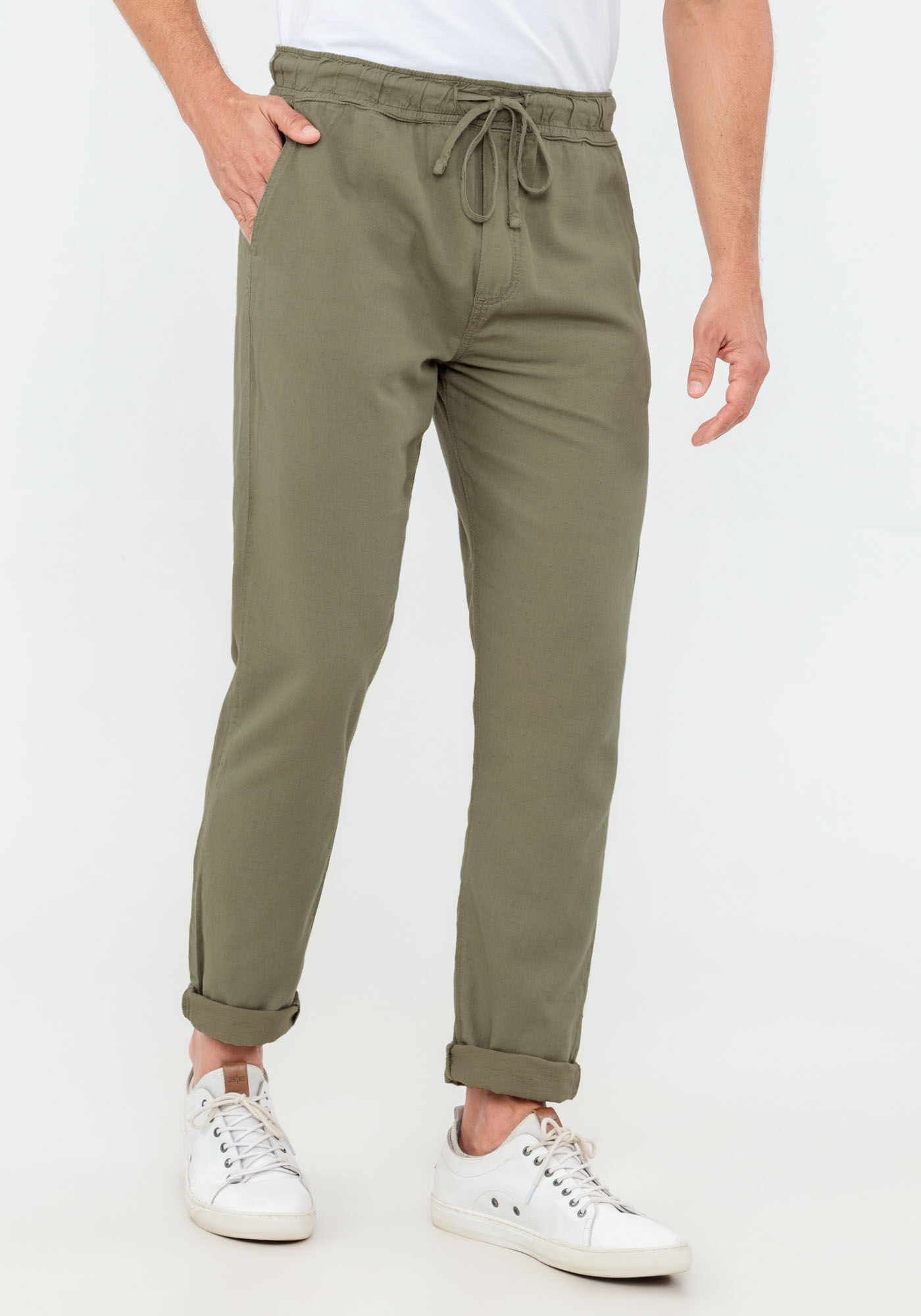 Cal&ccedil;a Sarja Masculina Jogging Sustent&aacute;vel, VERDE VALVET, large.