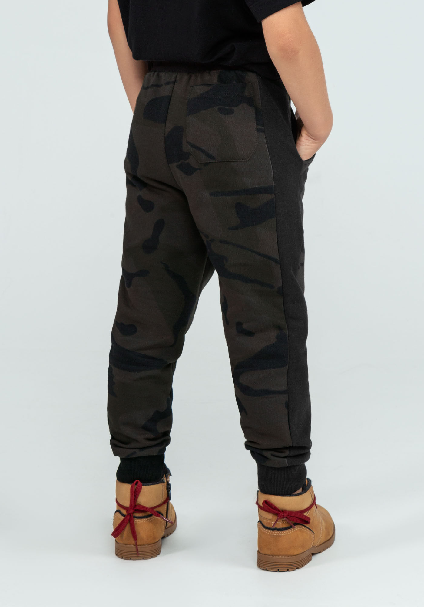 Cal&ccedil;a Camuflada em Moletom Tal Pai Tal Filho Infantil, CAMU CINZA, large.