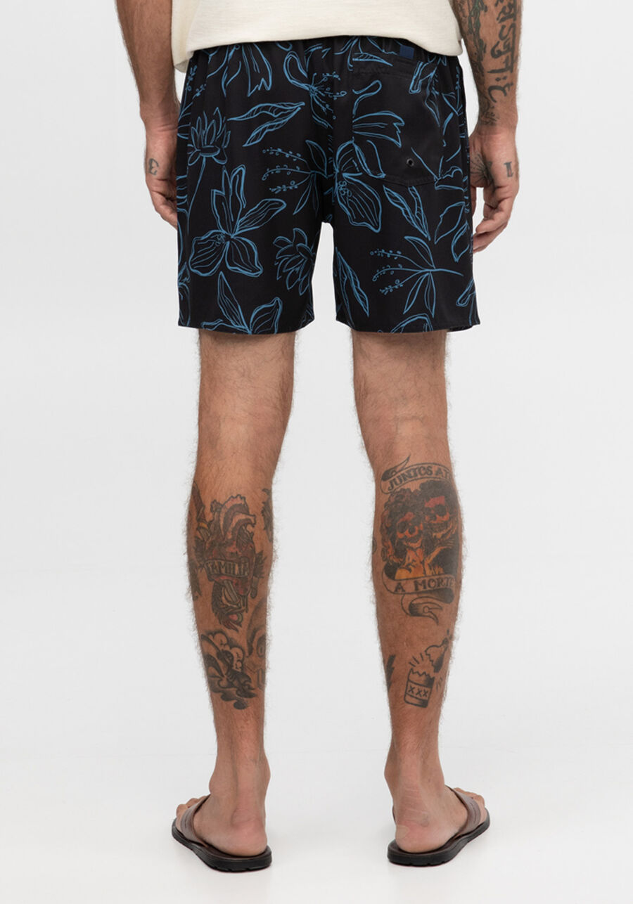 Shorts Masculino com Estampa Floral, MARINHO ACTION. Shorts Masculino com Estampa Floral, MARINHO ACTION, large.