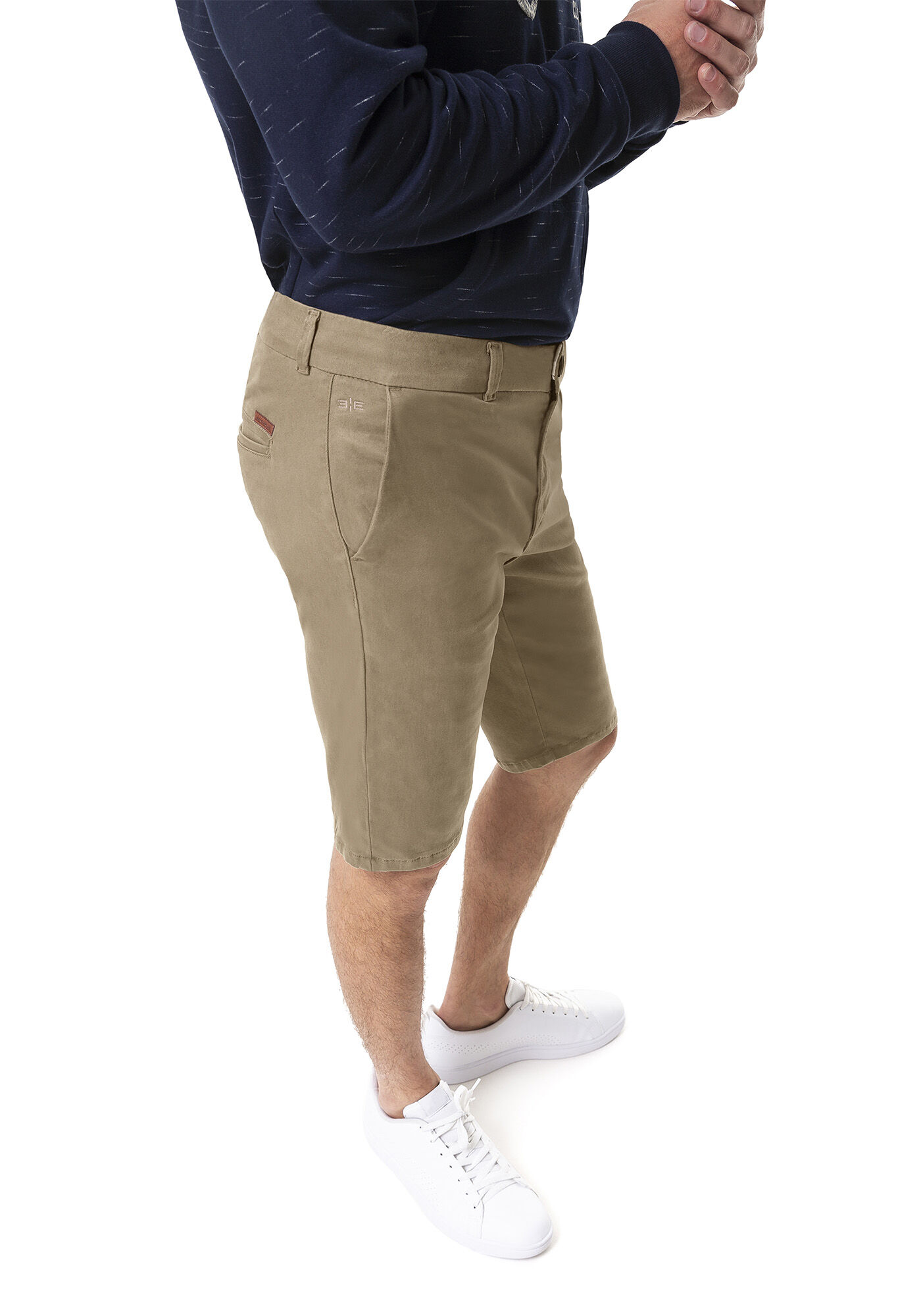 Bermuda Chino Masculina Reta, CAQUI, large.