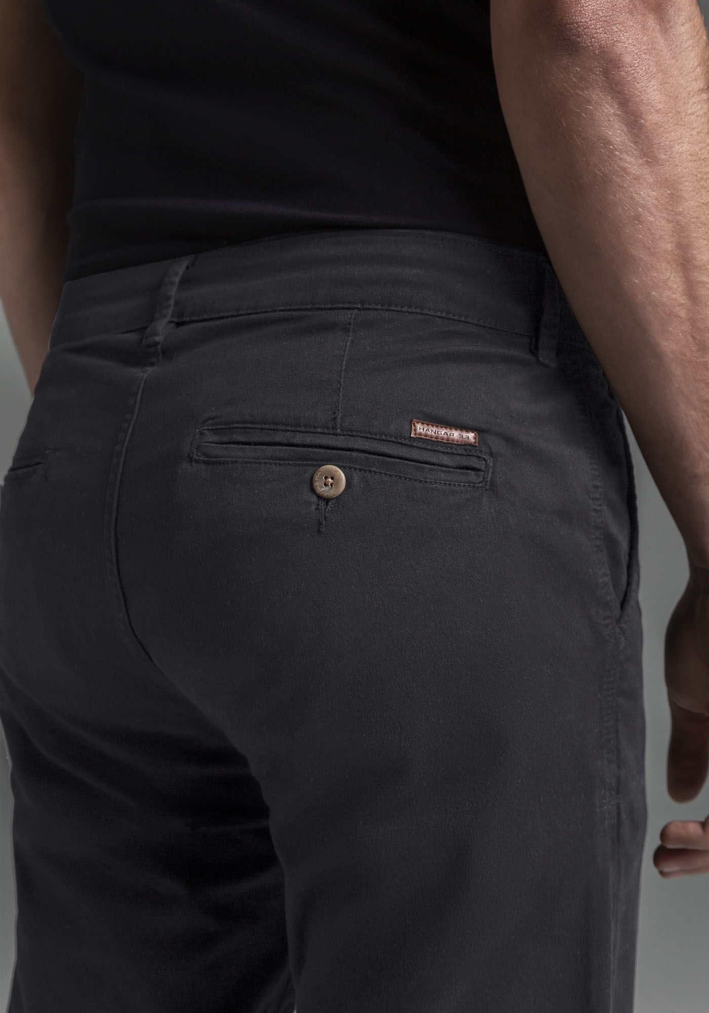 Cal&ccedil;a Reta Radial Em Sarja De Alfaiataria Com Elastano, PRETO REATIVO, large.