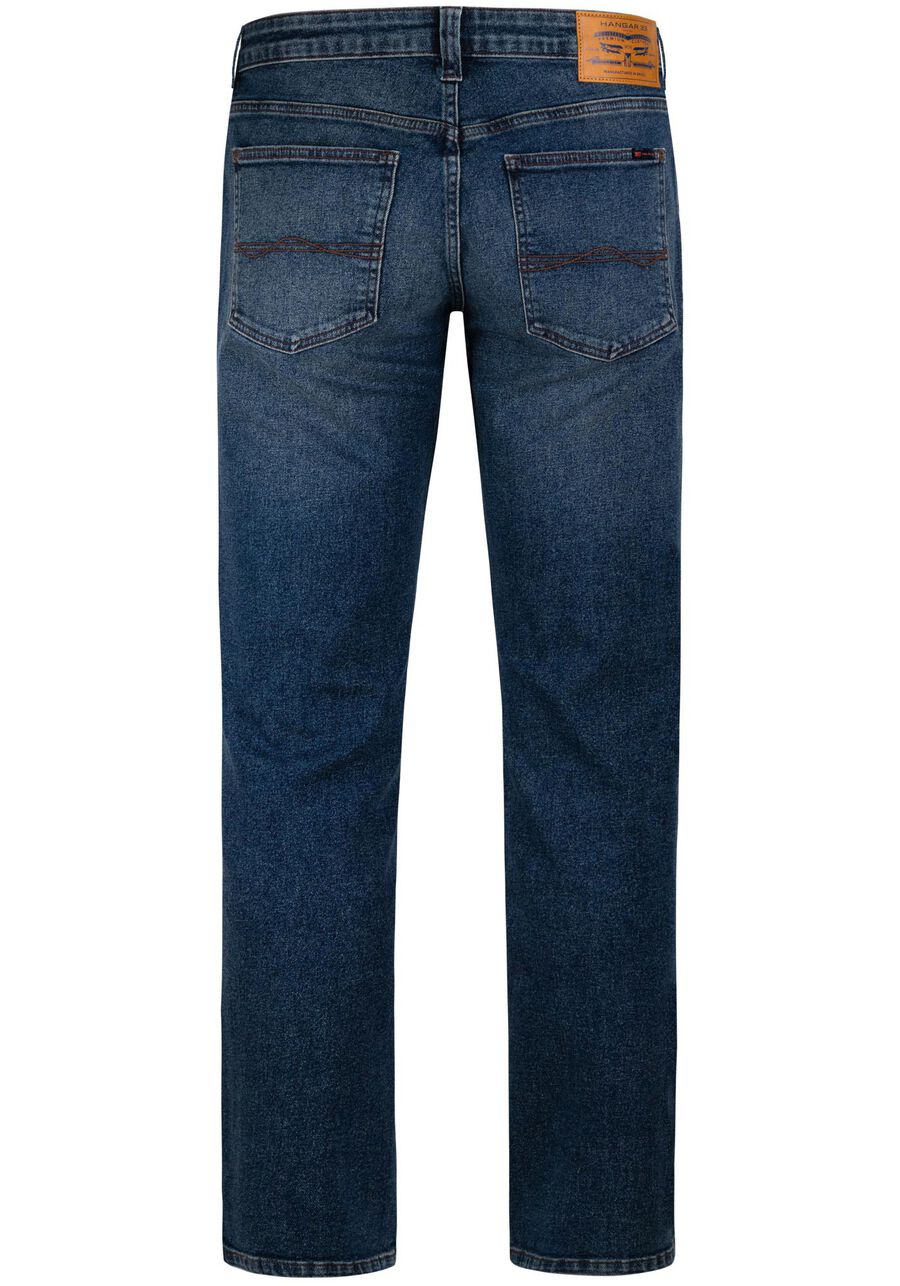 Calça Jeans Masculina Reta Escura, JEANS. Calça Jeans Masculina Reta Escura, JEANS, large.