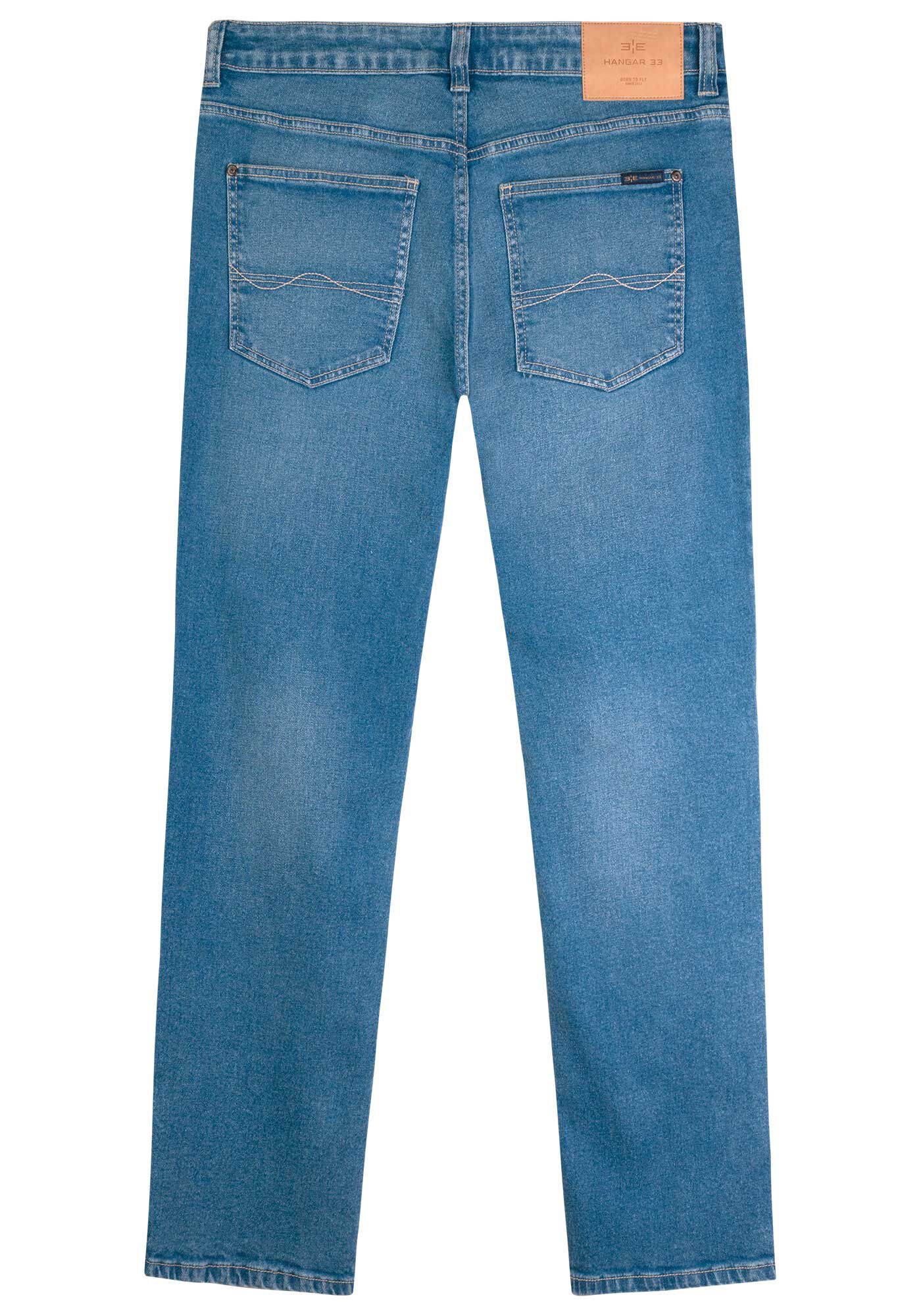 Cal&ccedil;a Jeans Masculina Reta Radial Com Elastano E Passantes, JEANS, large.