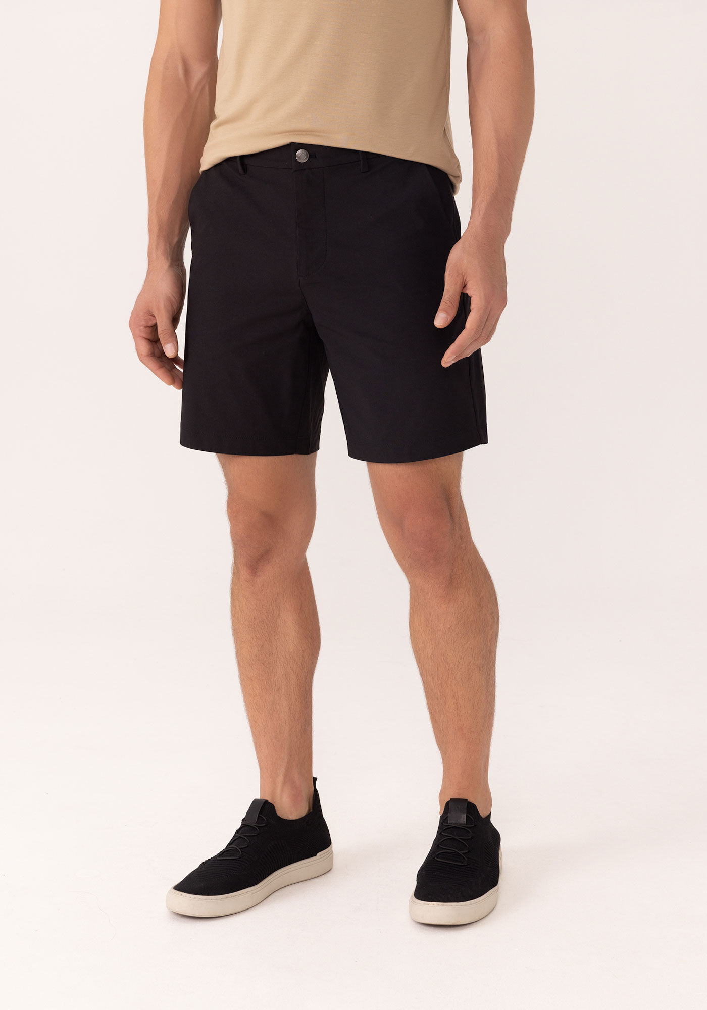 Bermuda Com Passantes E Bolsos Funcionais, PRETO REATIVO, large.