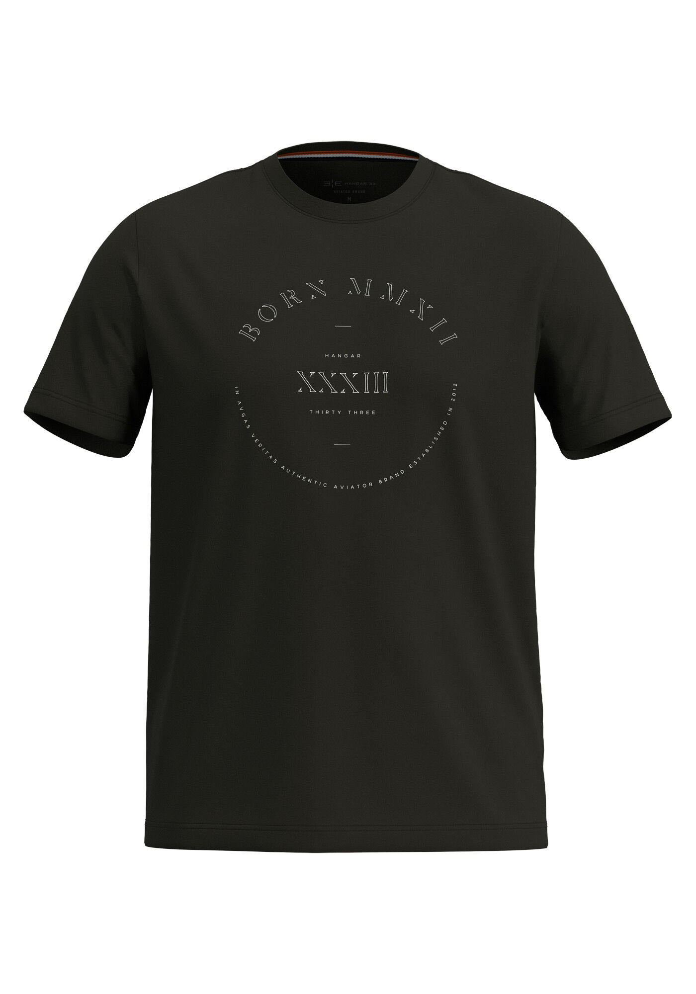 Camiseta De Manga Curta Com Estampa Em Meia Malha De Algod&atilde;o, PRETO, large.