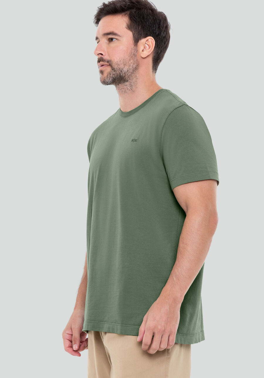 Camiseta Masculina em Malha com Manga Curta, 3529 VERDE, large.