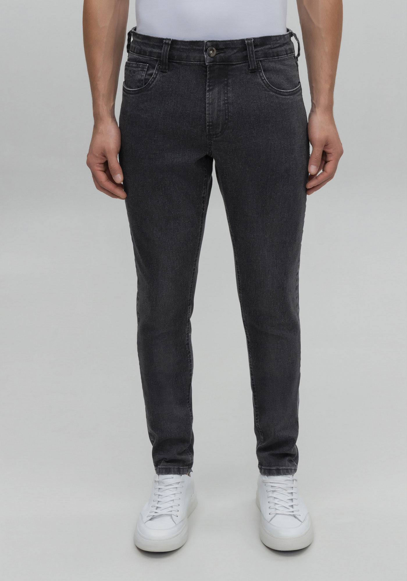 Cal&ccedil;a Skinny Turboh&eacute;lice Em Jeans Com Elastano, PRETO REATIVO, large.