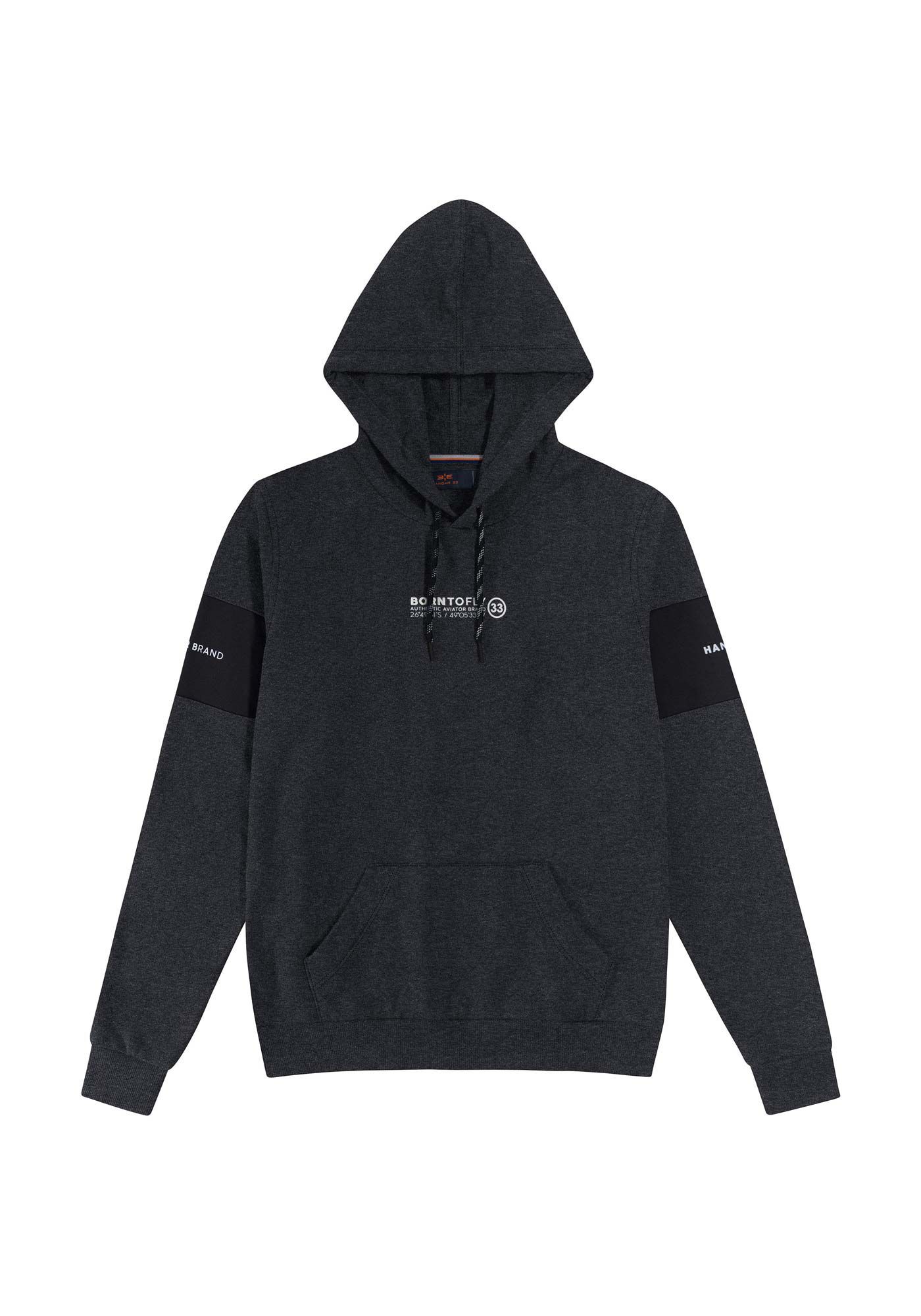 Blus&atilde;o em Moletom com Recorte Mangas Juvenil, GRAFITE, large.