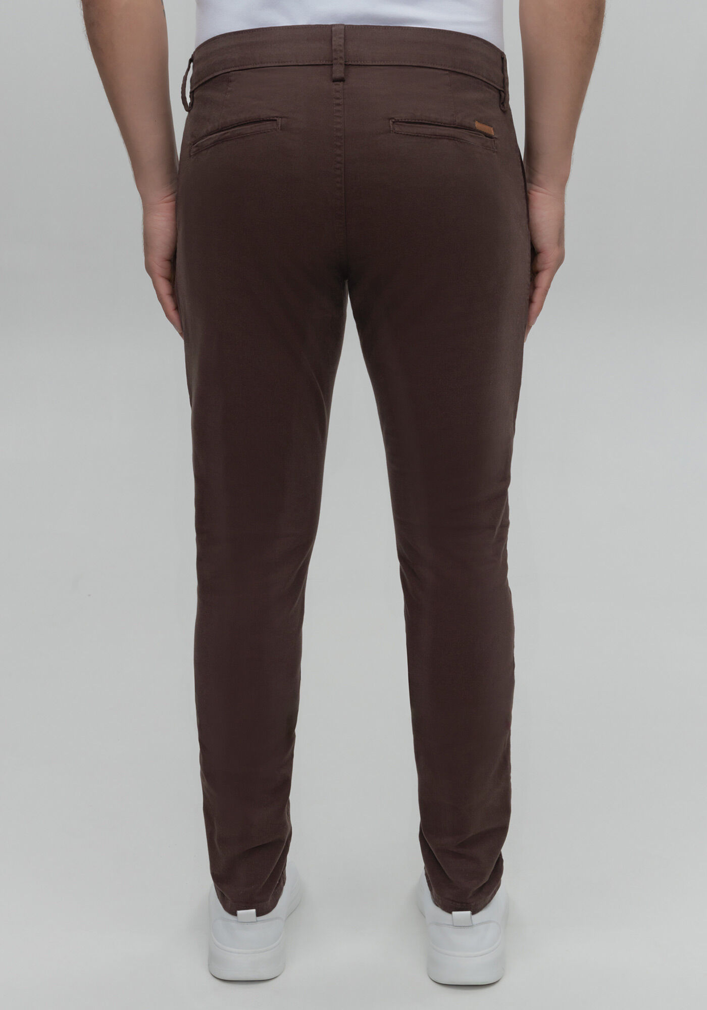 Cal&ccedil;a Skinny Turboh&eacute;lice Em Sarja De Alfaiataria, MARROM EGGPLANT, large.