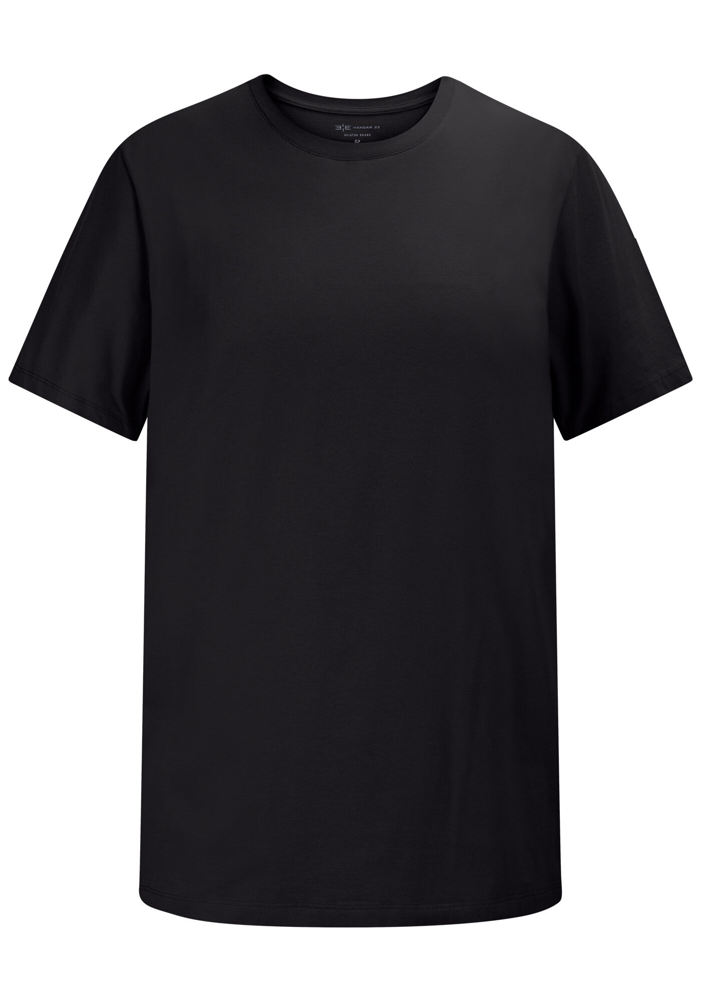 Camiseta Masculina Big & Tall em Malha B&aacute;sica, PRETO REATIVO, large.