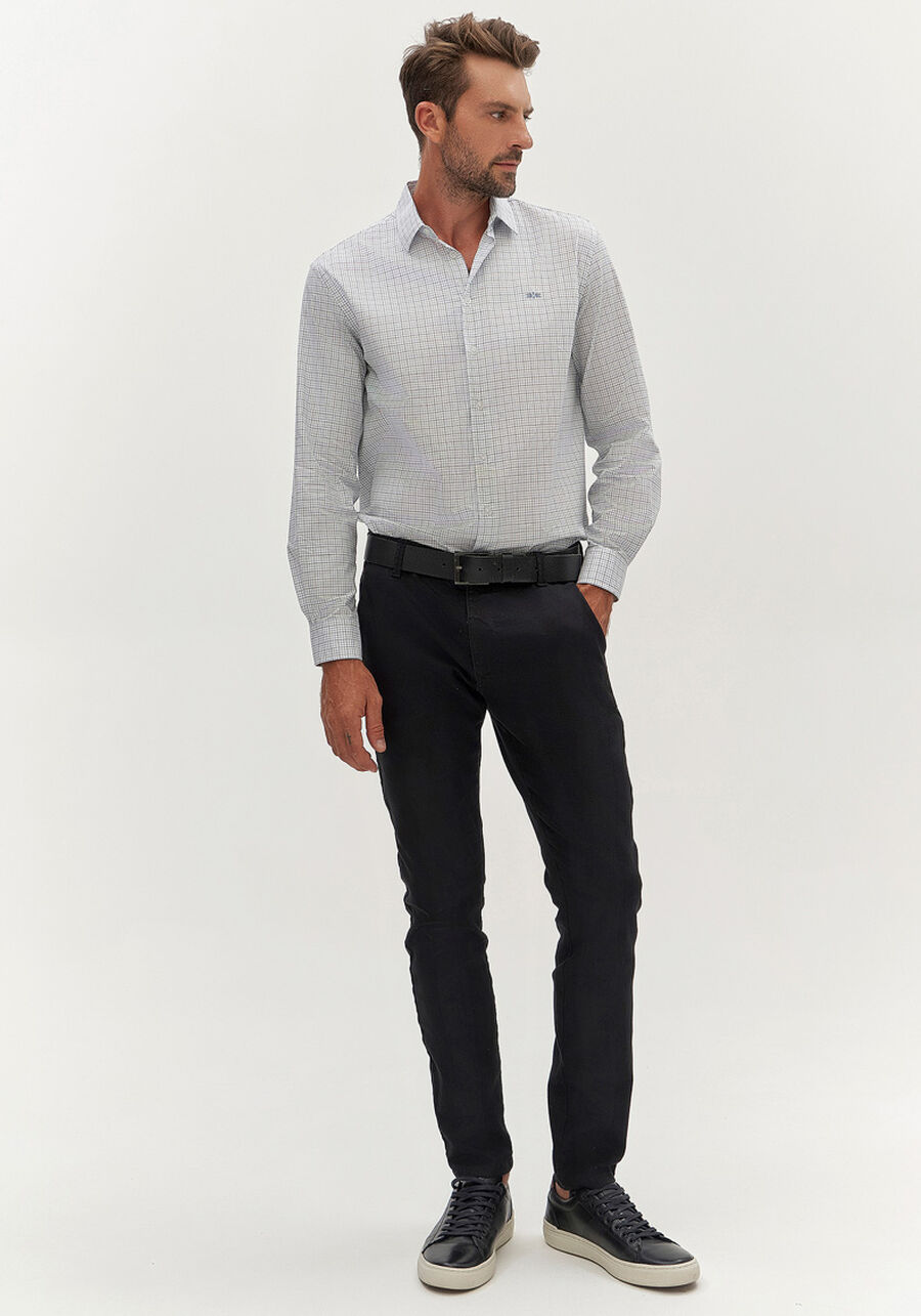 Camisa Masculina Comfort em Tricoline, VERDE. Camisa Masculina Comfort em Tricoline, VERDE, large.