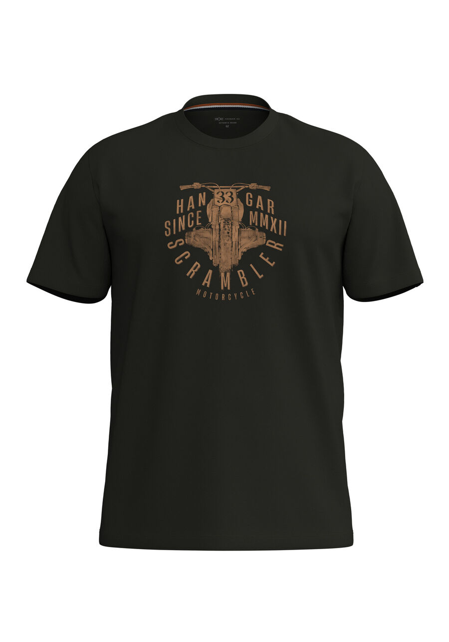 Camiseta Com Estampa Local Big & Tall Em Malha De Algodão, PRETO. Camiseta Com Estampa Local Big & Tall Em Malha De Algodão, PRETO, large.