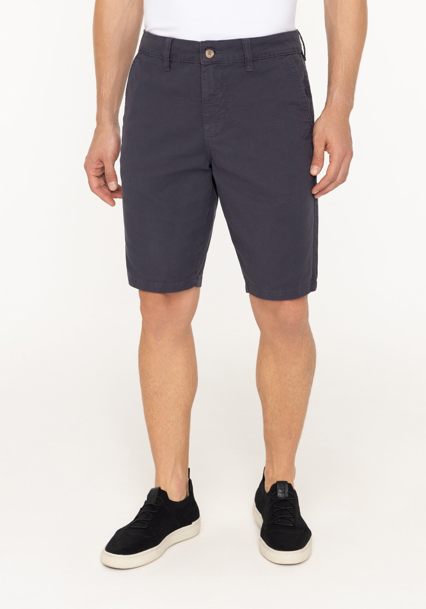 Bermuda Reta Radial Em Sarja Texturizada, MARINHO IMPERIO, large.