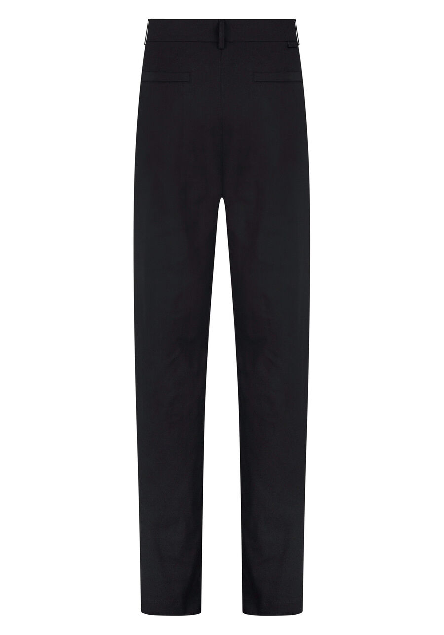 Calça Com Bolsos E Passantes No Cós, PRETO REATIVO. Calça Com Bolsos E Passantes No Cós, PRETO REATIVO, large.