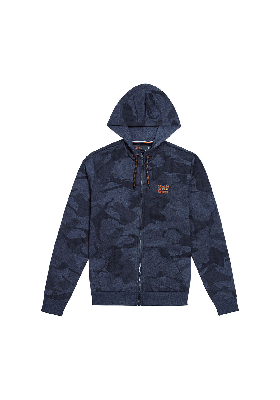 Jaqueta Camuflada com Capuz, MARINHO ACTION. Jaqueta Camuflada com Capuz, MARINHO ACTION, large.