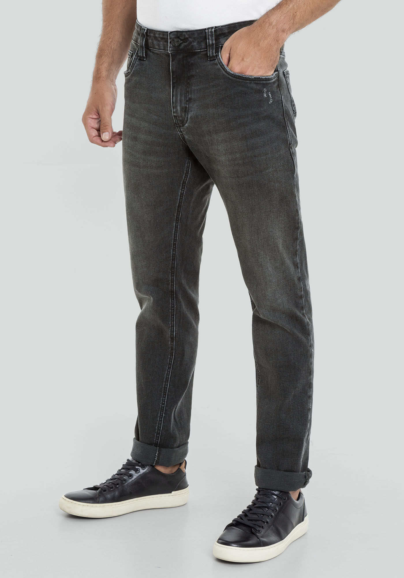 Calça preta jeans masculina 2025